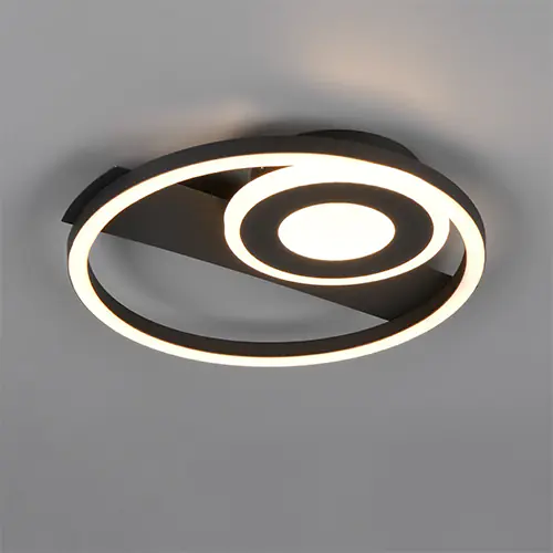 Reality LED-Deckenleuchte Horus 32x30,5 cm schwarz matt warmweiß