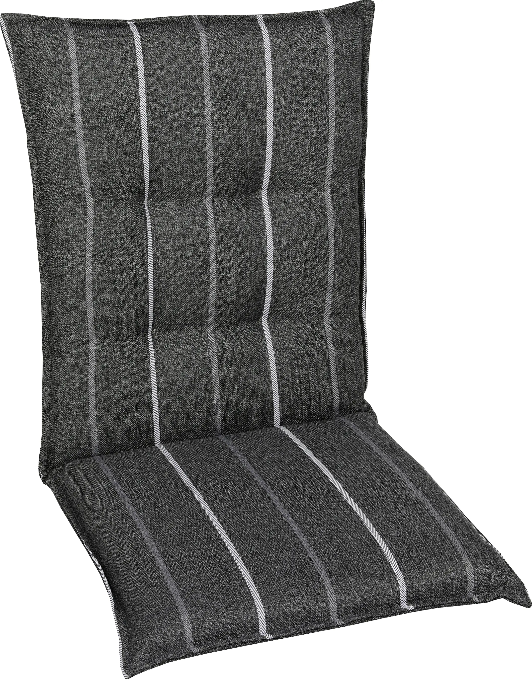 GO-DE Mittellehner-Auflage 108 cm x 50 cm x 7 cm, grau, anthrazit