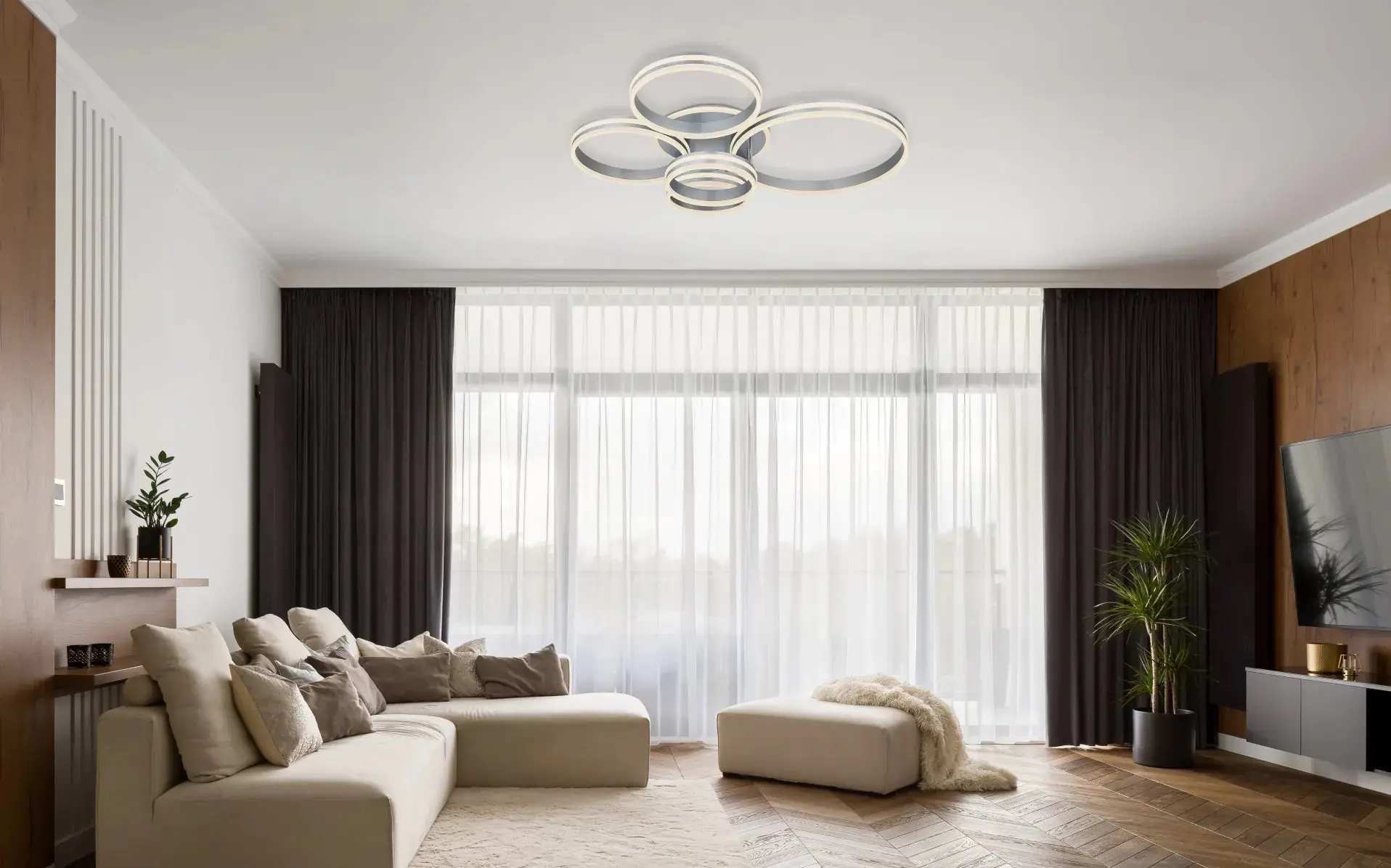 Globo LED-Deckenleuchte RUBIO 5 Ringe