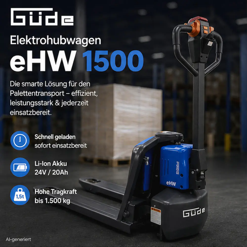 Güde Akku-Hubwagen eHW 1500 24 V 20 Ah
