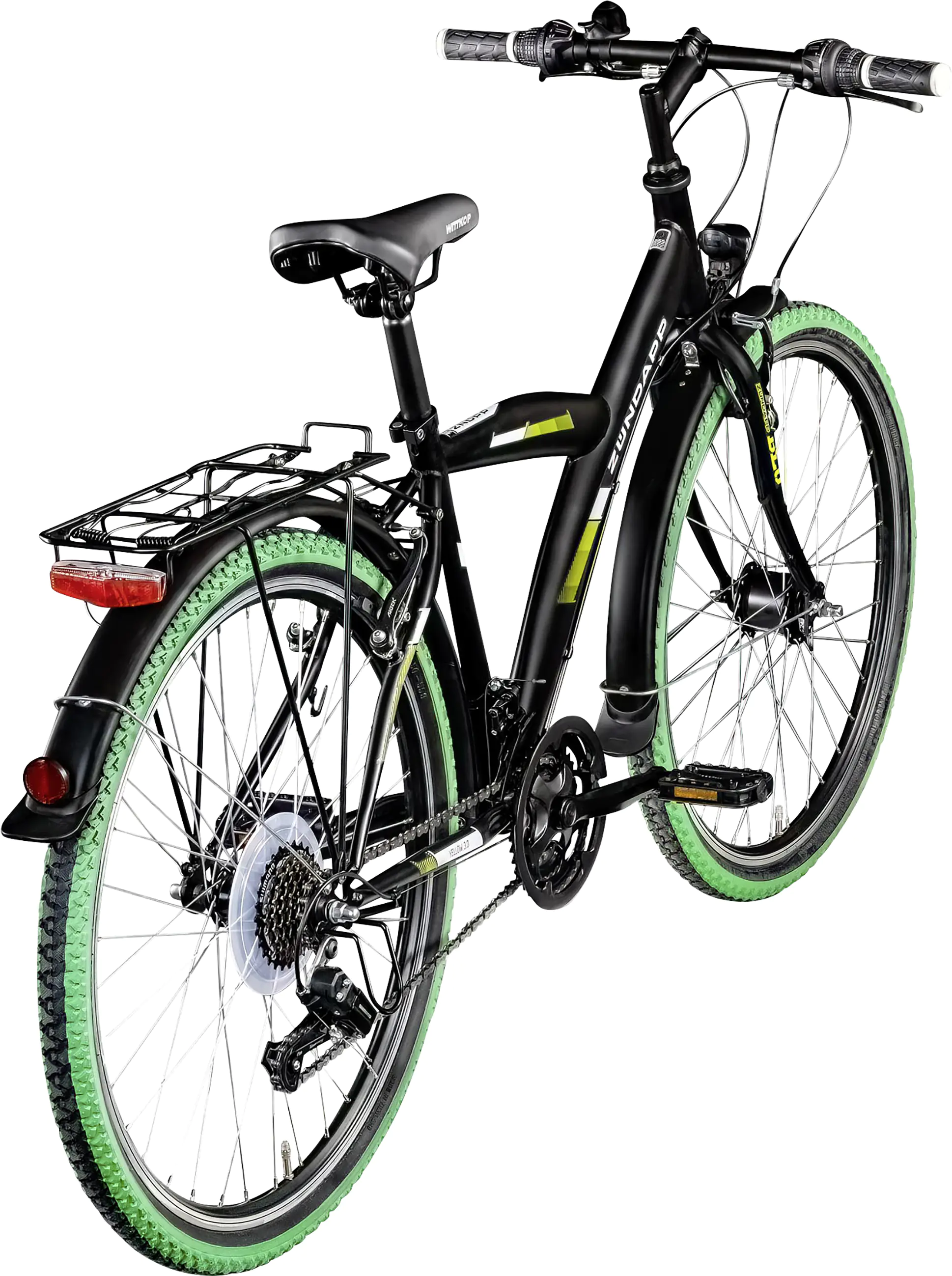 Zündapp Mountainbike Yellow 3.0 26 Zoll MTB Hardtail 21-Gang schwarz-grün