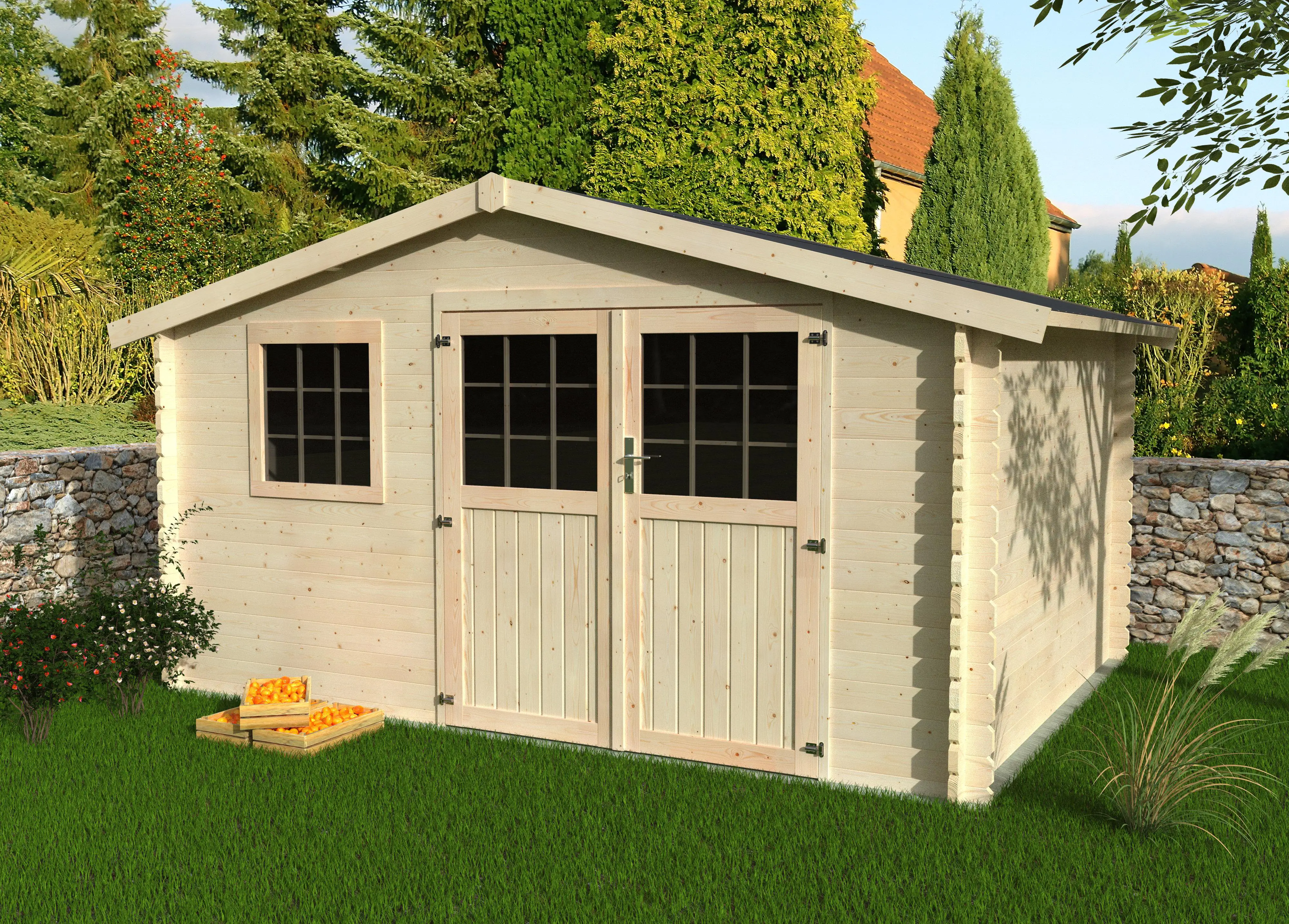 Decor et Jardin Gartenhaus Vallauris 400 x 400 cm natur