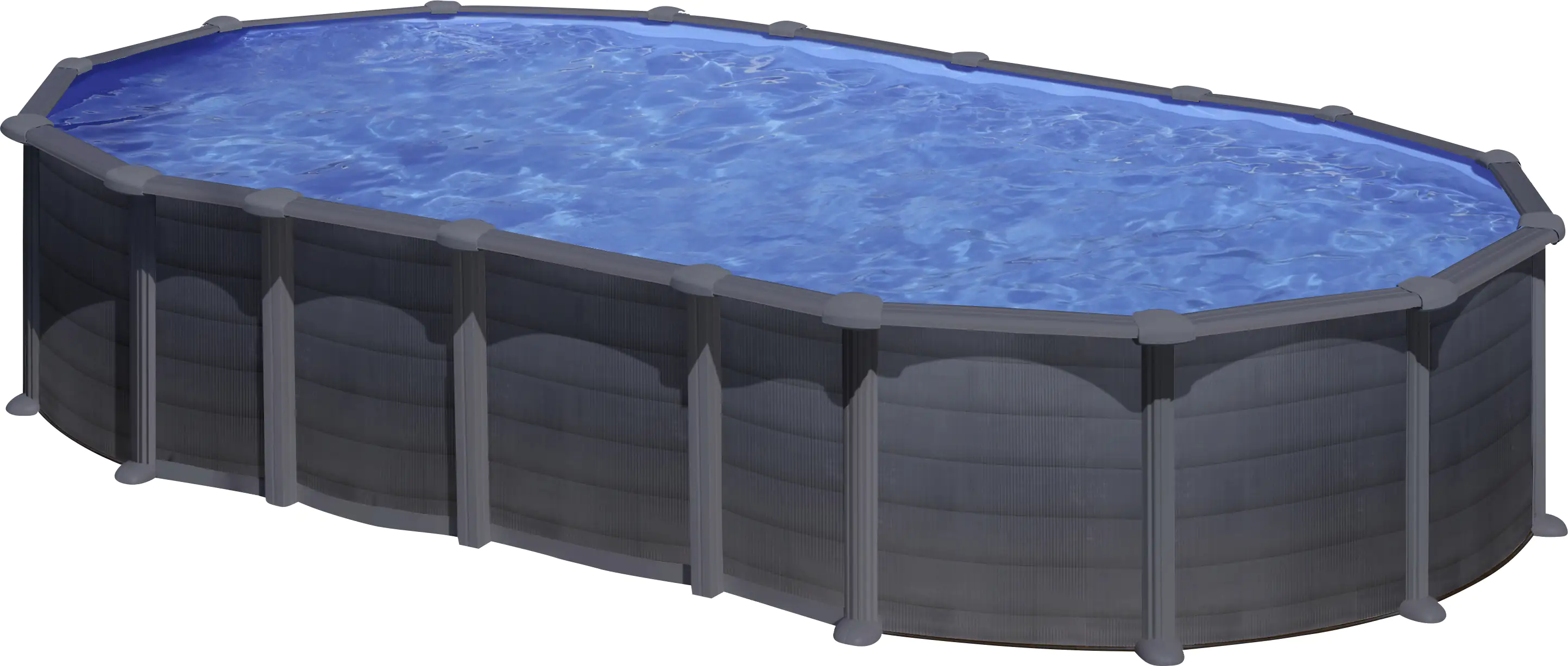 8412081272382_2603500 Gre Stahlwandpool Capri oval 730 x 375 x 132 cm, graphit