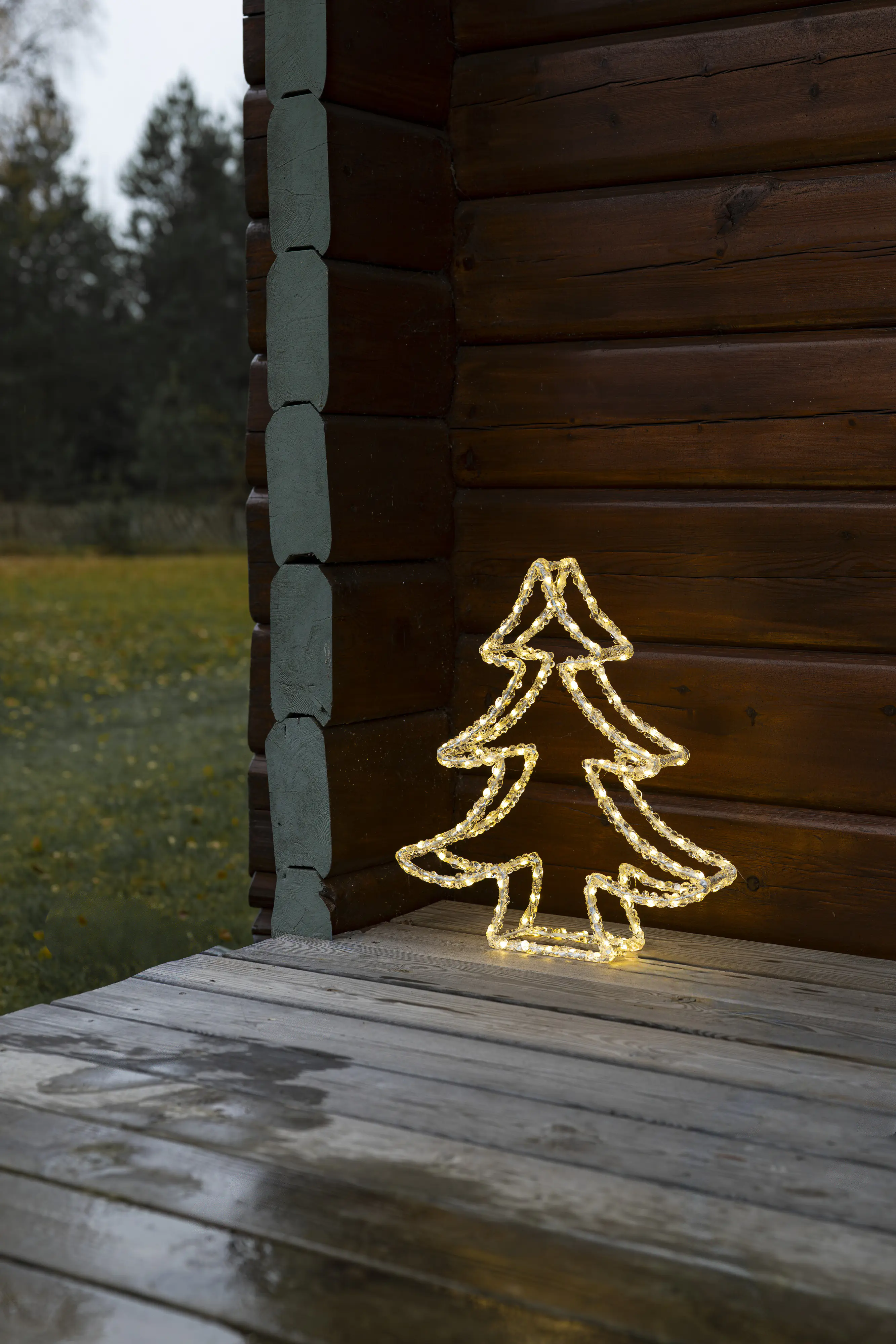 Konstsmide LED Weihnachtsdeko doppelter Weihnachtsbaum 131 Dioden 45 cm warmweiß