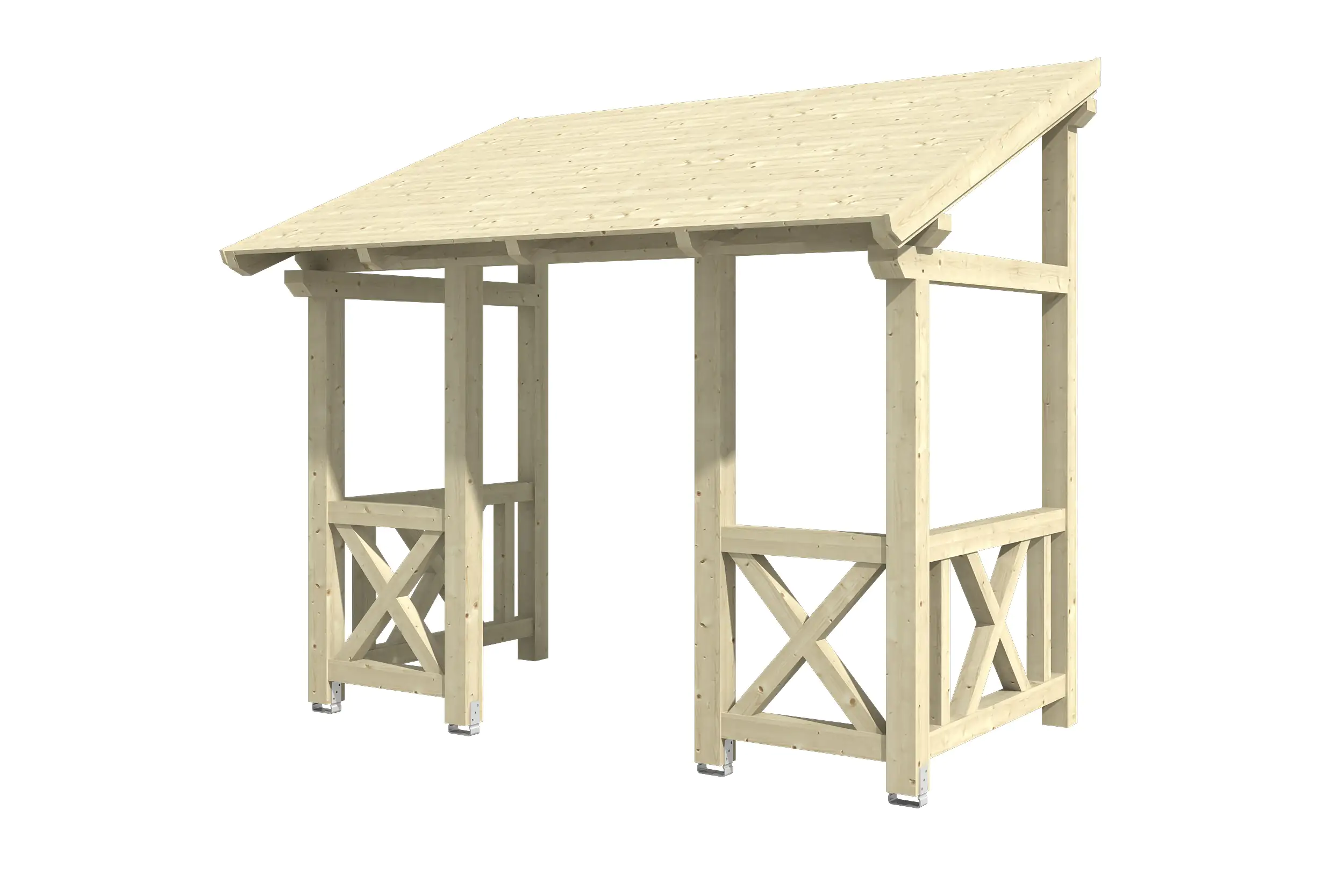 SKAN HOLZ Vordach Paderborn Typ 7 336 x 202 cm, natur