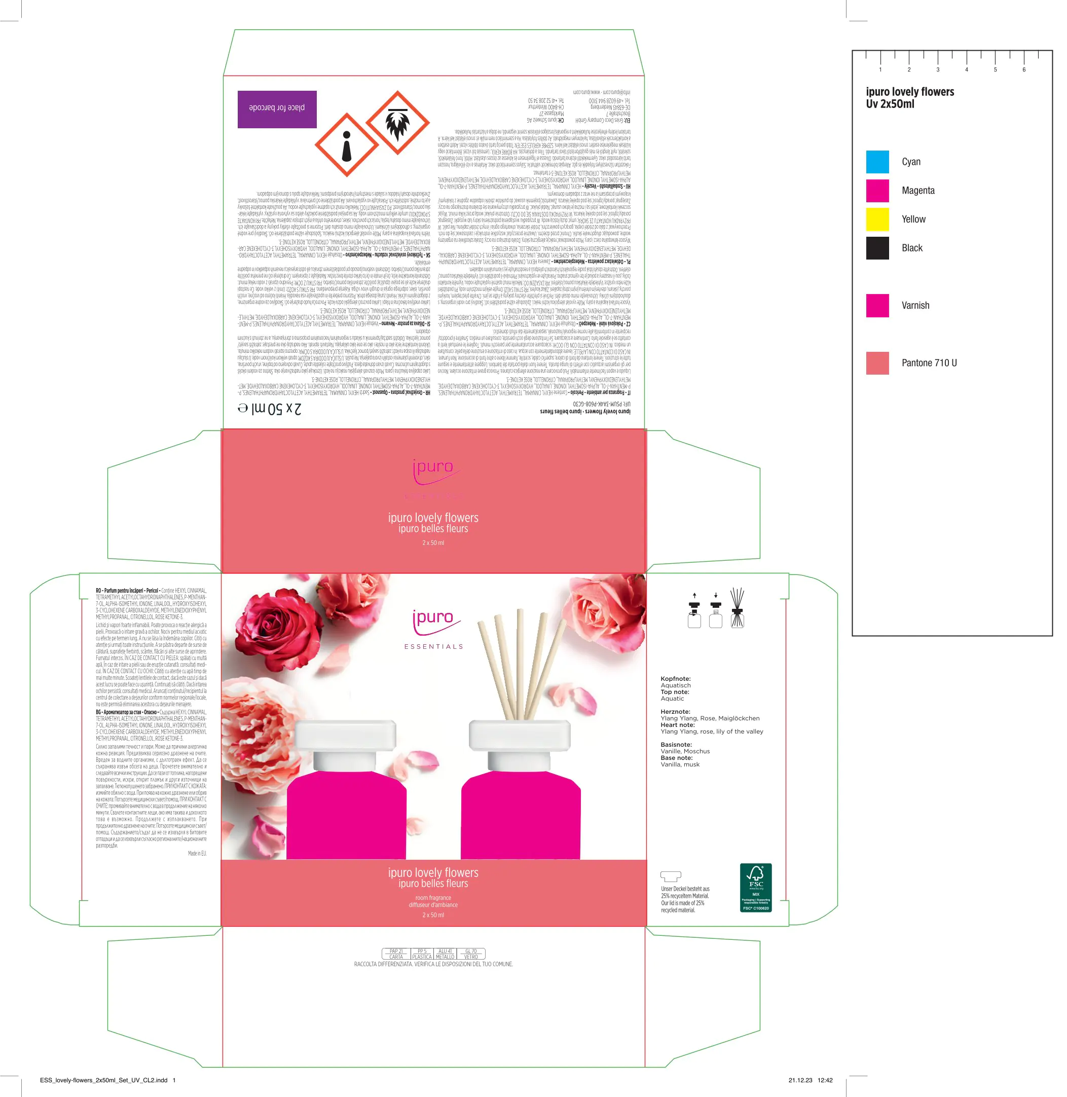 ipuro ESSENTIALS Raumduft Set Lovely Flowers Set 2 x 50 ml