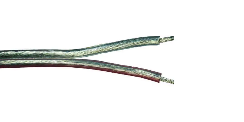 Lautsprecherleitung LS-FL 2 x 0,75 - 1 Meter, transparent/silber