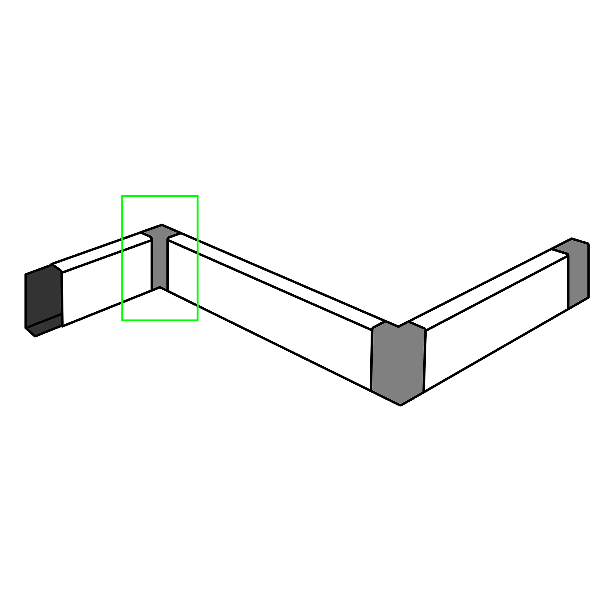 Neuhofer Innenecken für Rohrabdeckleiste 15 x 7 x 7 cm weiß