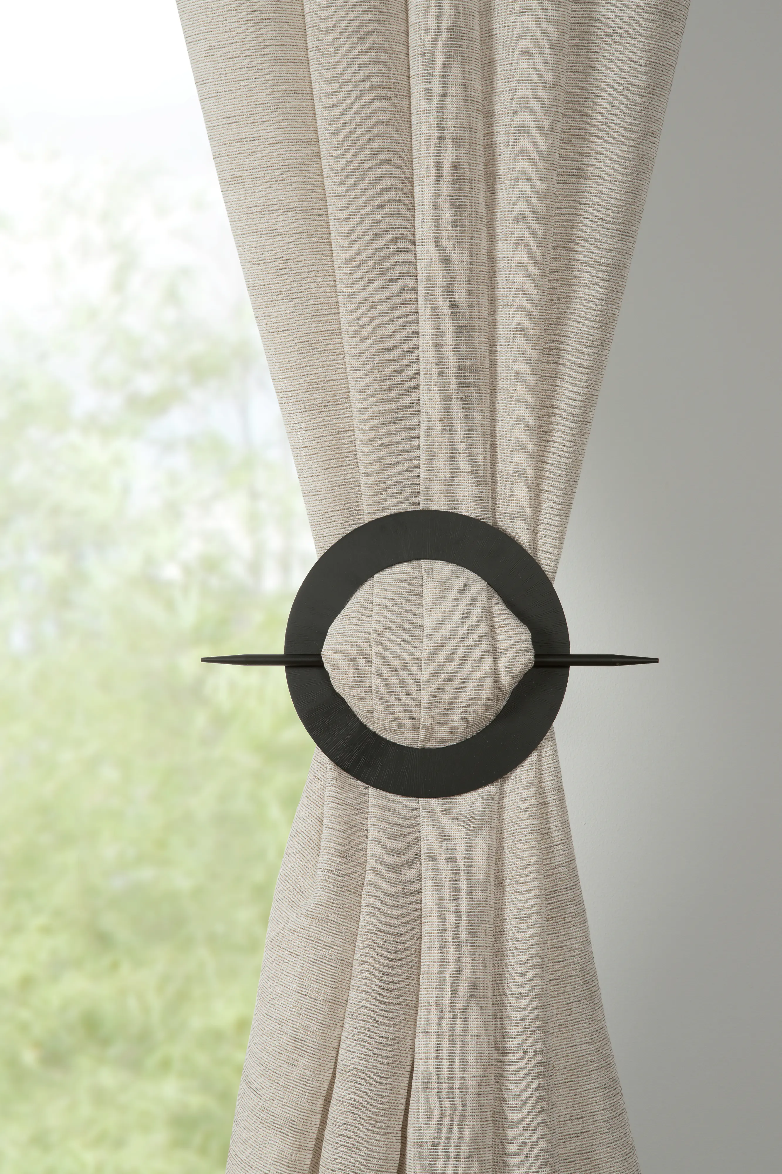 Gardinia Raffhalter für Vorhänge Mars Ø 14,5 cm schwarz matt