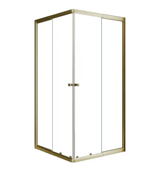 Schulte Eckdusche mit Schiebetüren Sunny 90 x 180 cm Goldoptik Klar hell