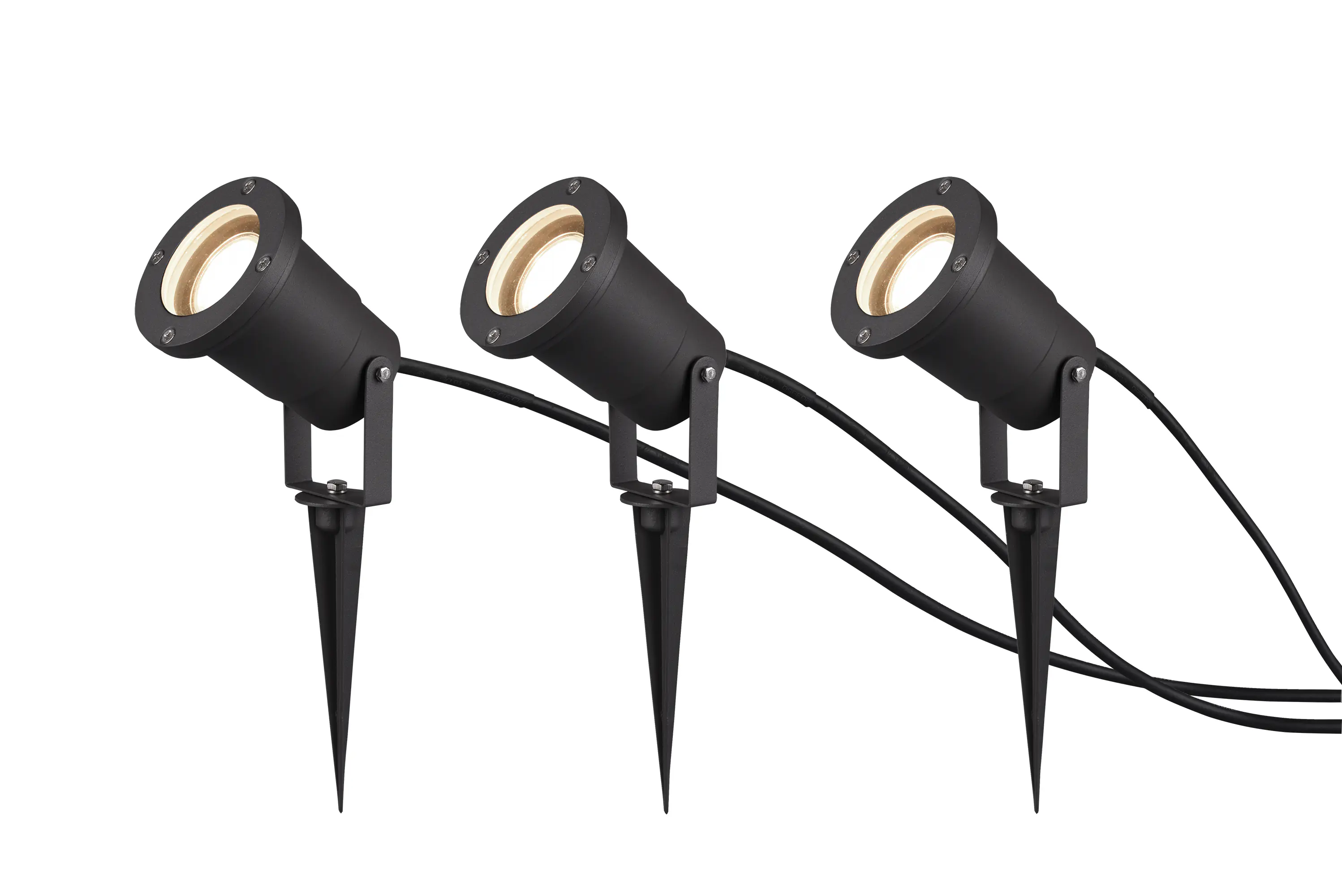 Trio Gartenstrahler 3er Spot Ubangi anthrazit GU10