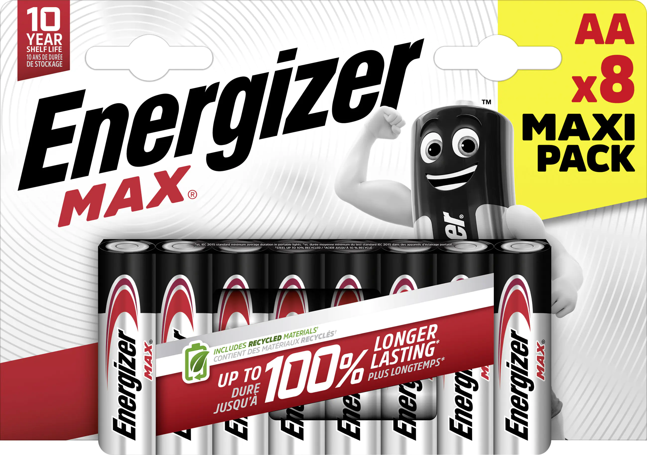 Energizer Max Alkaline Batterie Mignon AA 1,5 V, 8er Pack Energizer Max Alkaline Batterie Mignon AA 1,5 V, 8er Pack