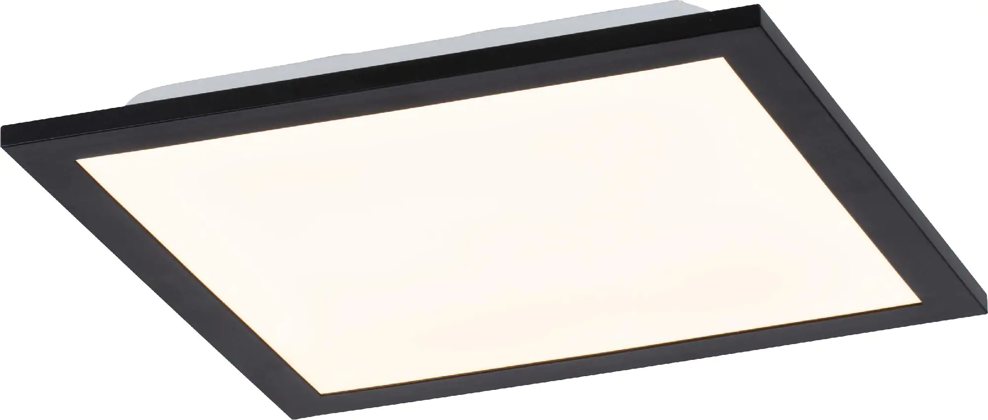 JustLight LED Deckenleuchte Flat schwarz 29,5 x 29,5 cm warmweiß
