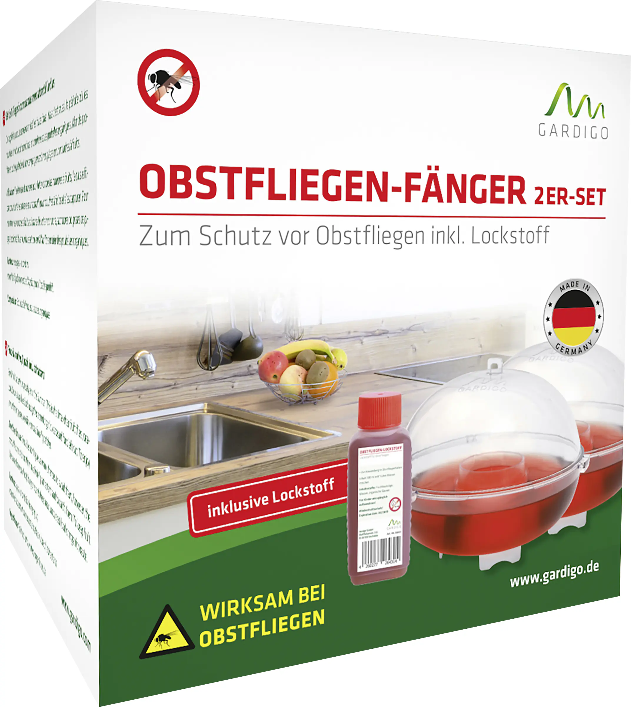 Gardigo Obstfliegenfänger 2er Set inkl. Lockstoff