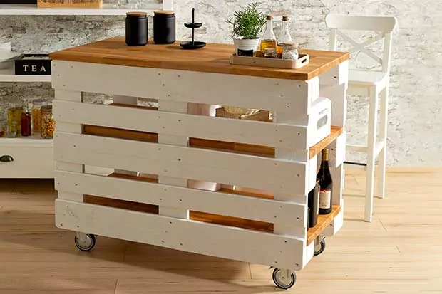 Kücheninsel aus Paletten