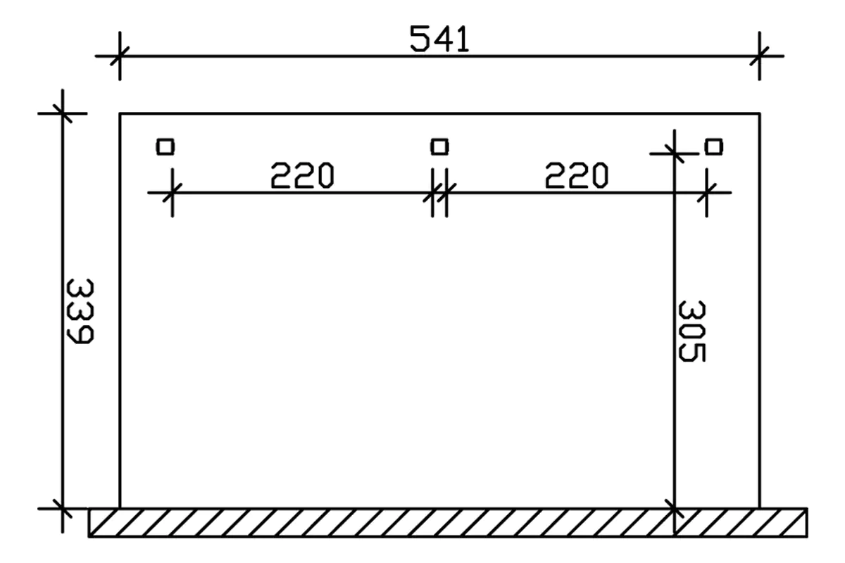SKAN HOLZ Terrassenüberdachung Venezia 541 x 339 cm Leimholz