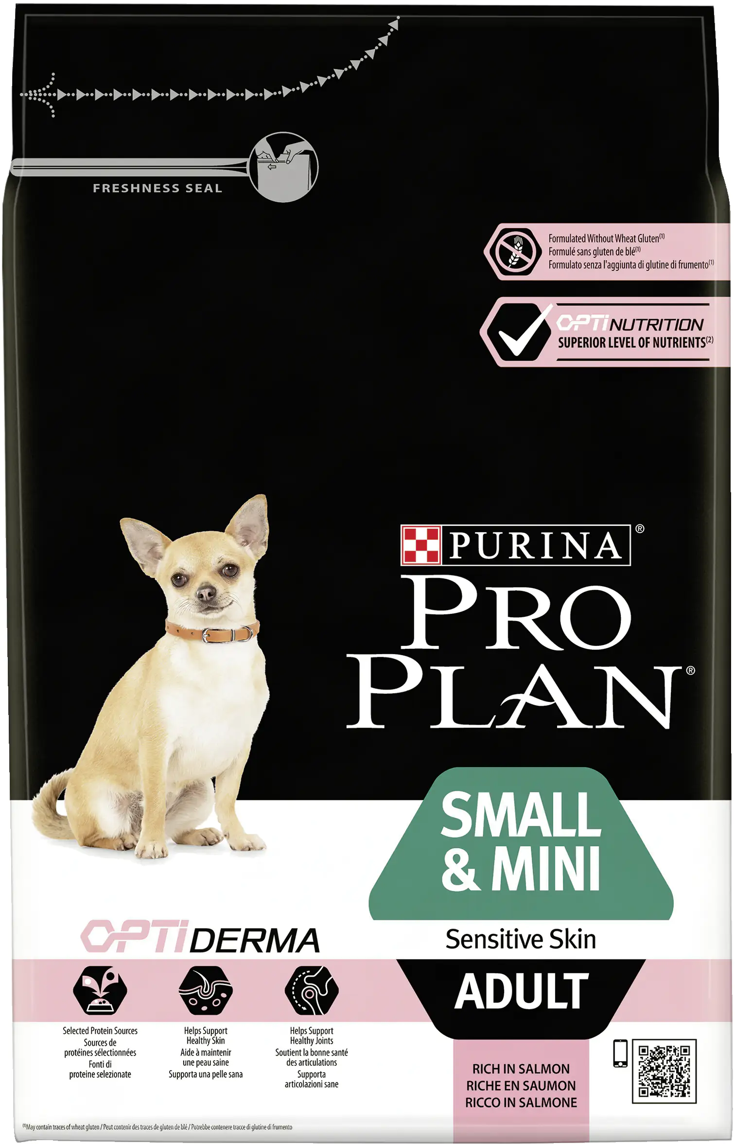 7613035114890_1360884 Purina PRO PLAN Dog Small & Mini Adult Sens. Skin Lachs trocken 3 kg