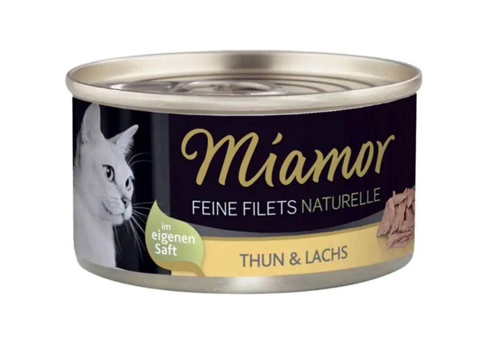 Miamor Katzennassfutter Feine Filets naturelle Thunfisch und Lachs 80 g 80 g