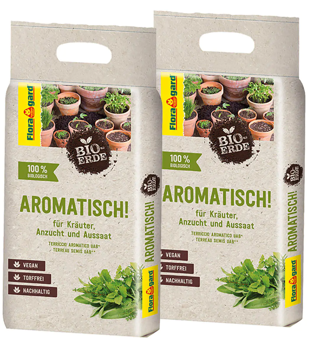 4006398410304 Floragard Bio Kräutererde Aromatisch 2 x 3 L