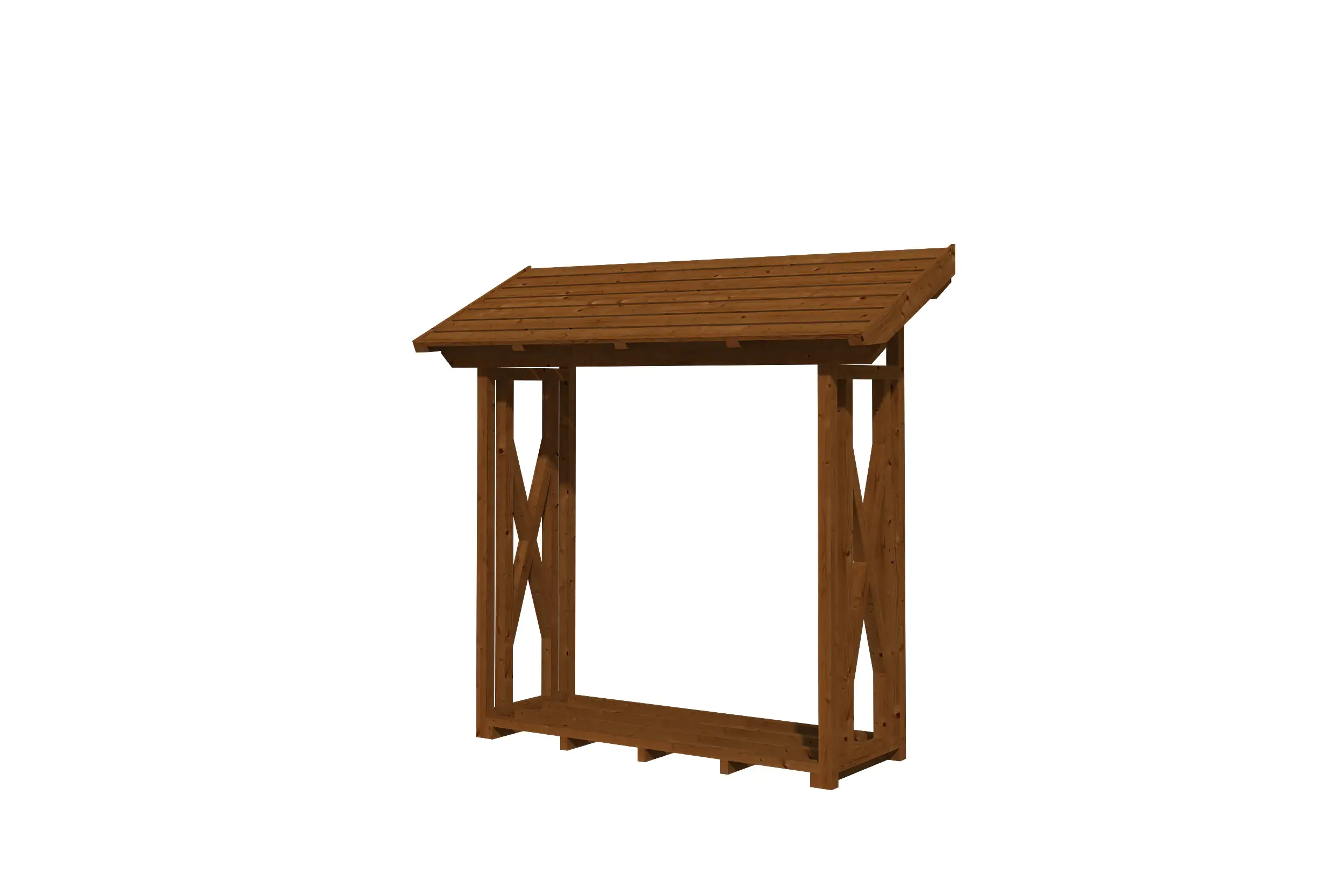 SKAN HOLZ Holzunterstand Paul 1 240 x 88 cm , lasiert in Nussbaum