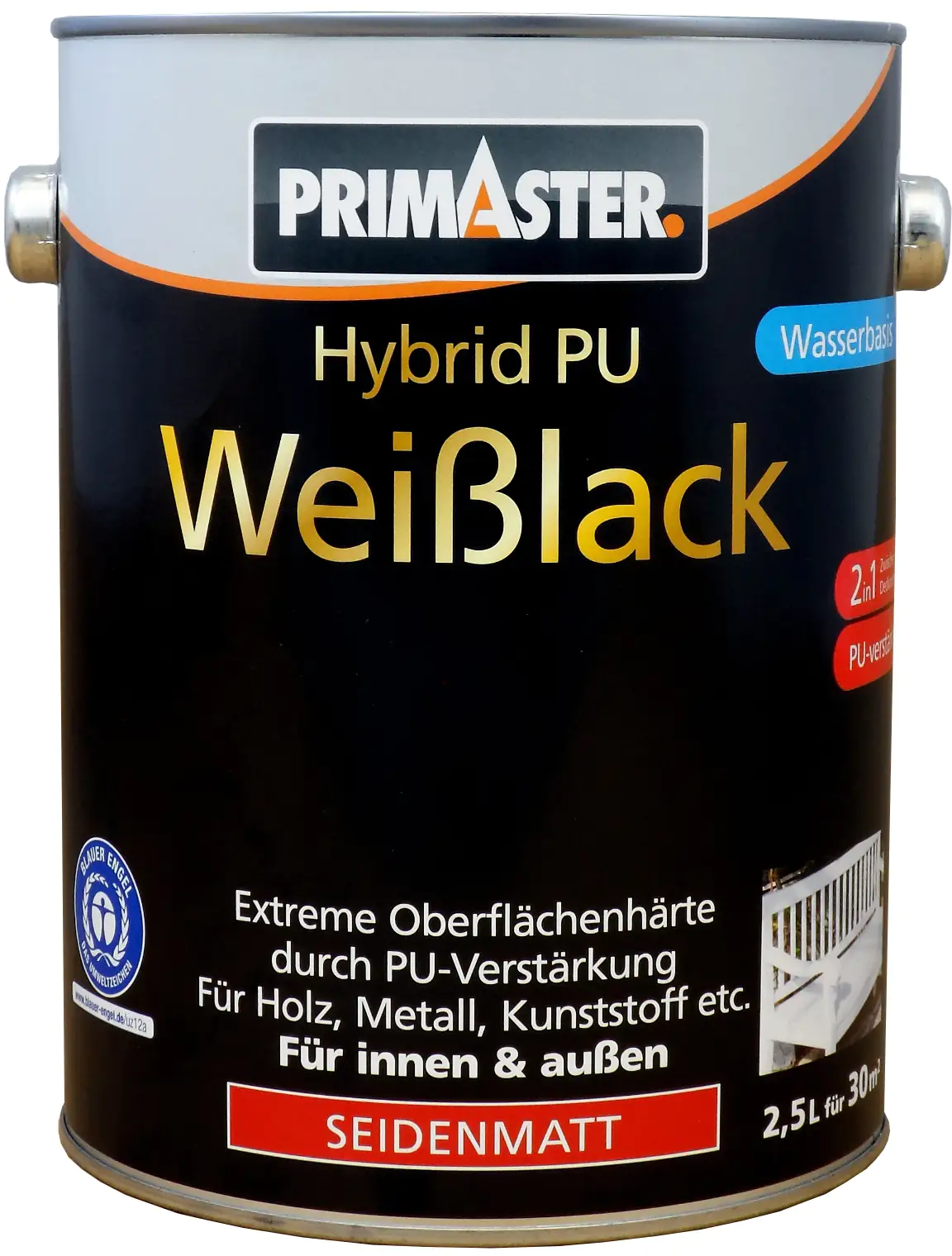 4000590165727 Primaster Hybrid-PU-Weißlack 2,5 L seidenmatt