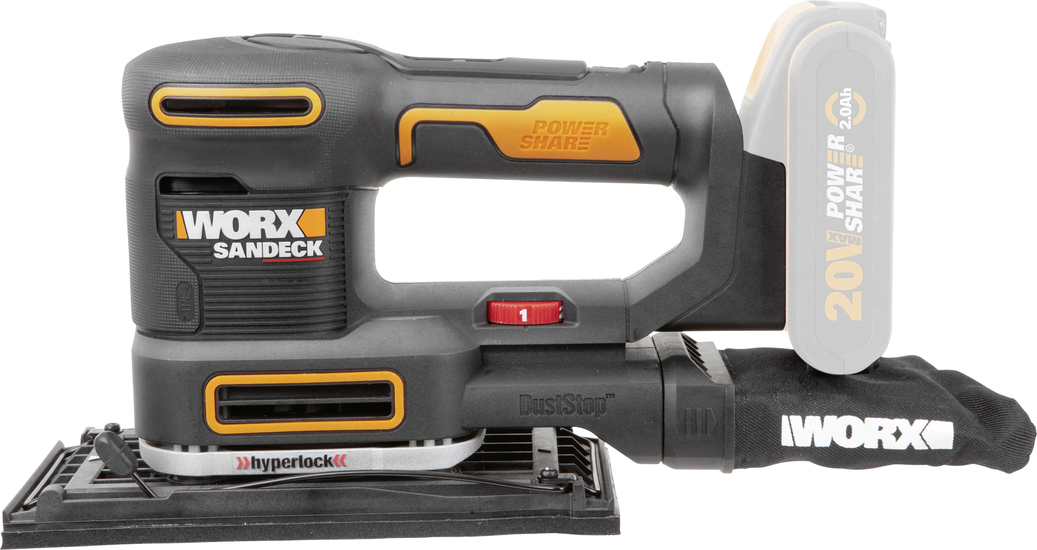 Worx Akku-Multifunktionschleifer WX820.9 20 V ohne Akku & Ladegerät Worx Akku-Multifunktionschleifer WX820.9 20 V ohne Akku & Ladegerät