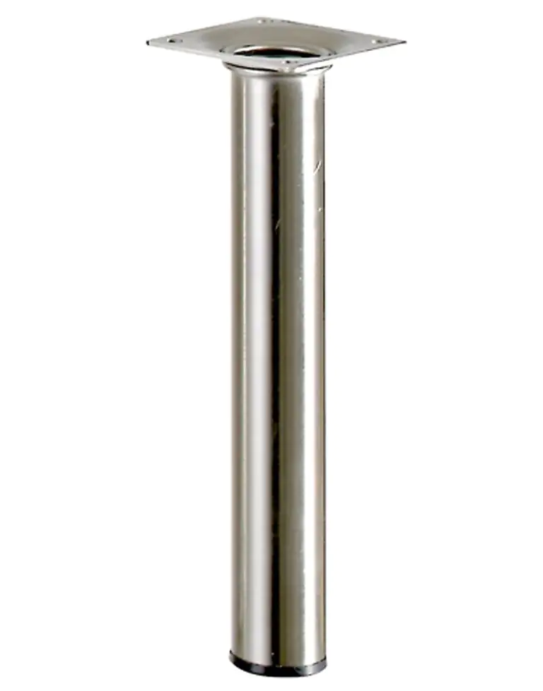 Hettich XXL - Design Tischbein 11 x 70 - 74 cm rund Alu gebürstet 1 Stück