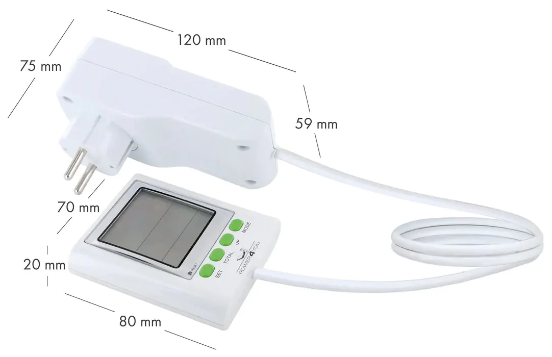 Schwaiger Energiekosten Messgerät STEM0015 Display, weiß, IP20