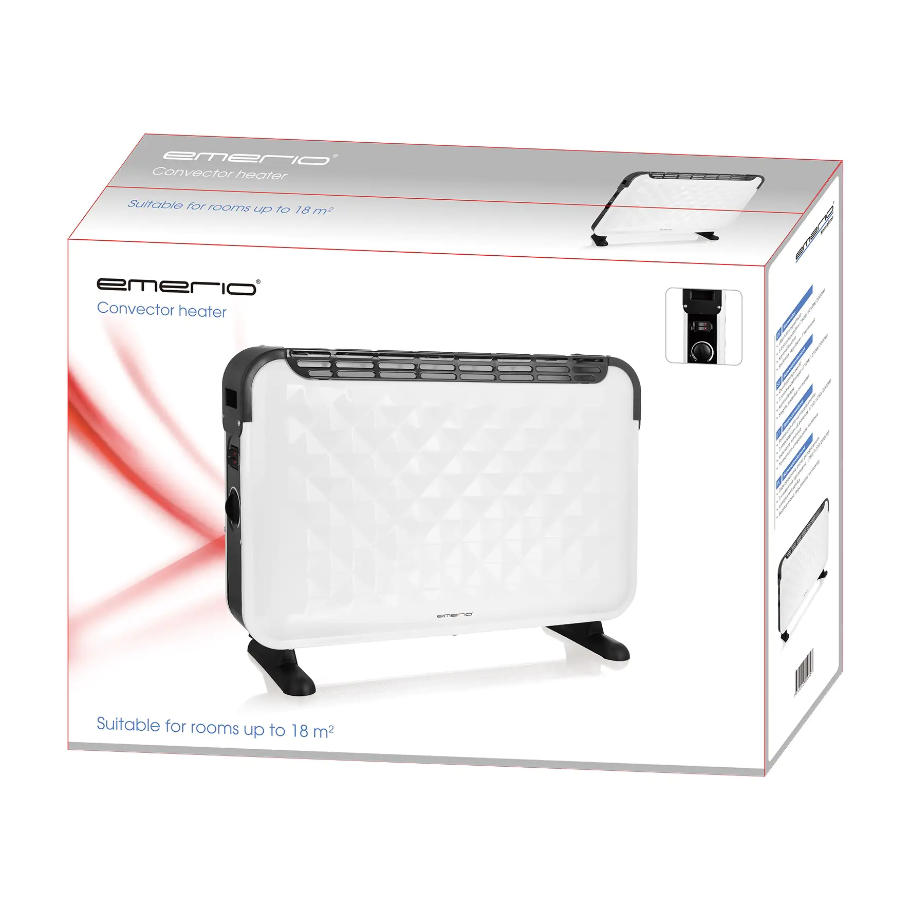 emerio Konvektor Design 2000 Watt, 3 Heizstufen