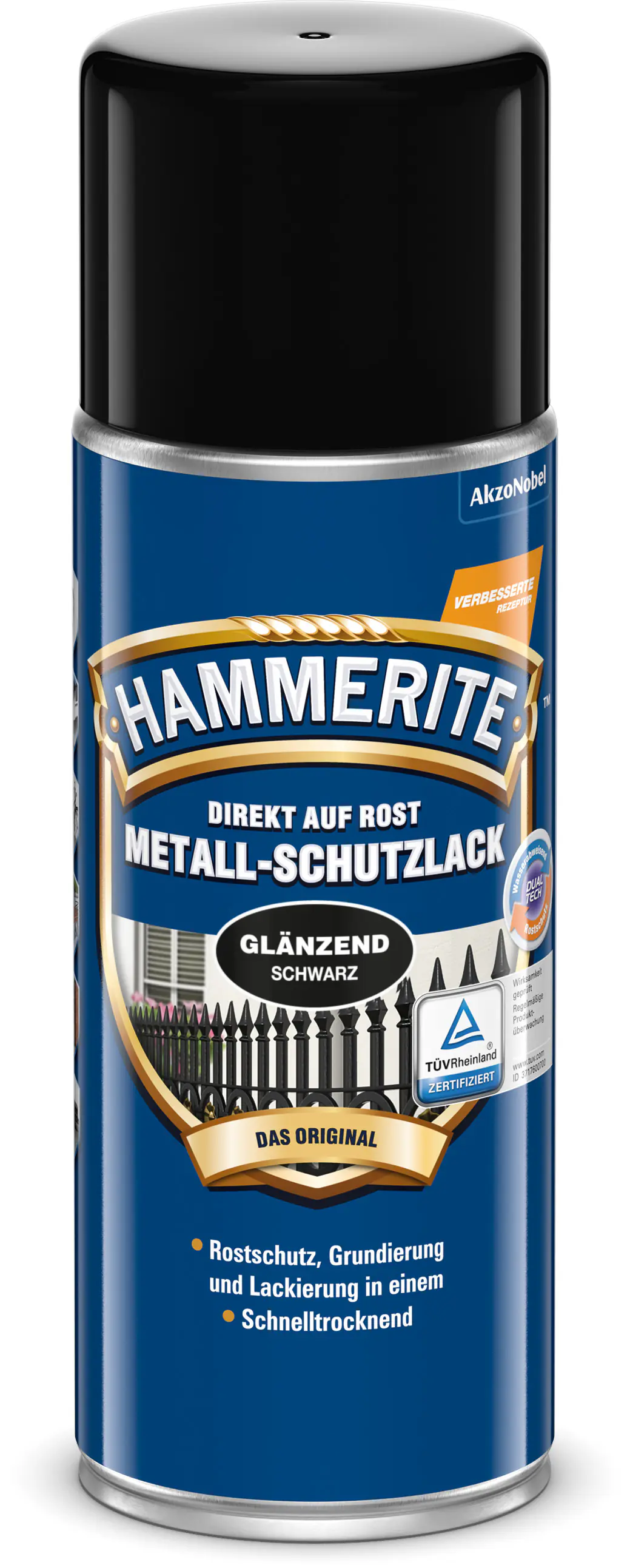 Hammerite Metall-Schutzlack Spray 400 ml schwarz