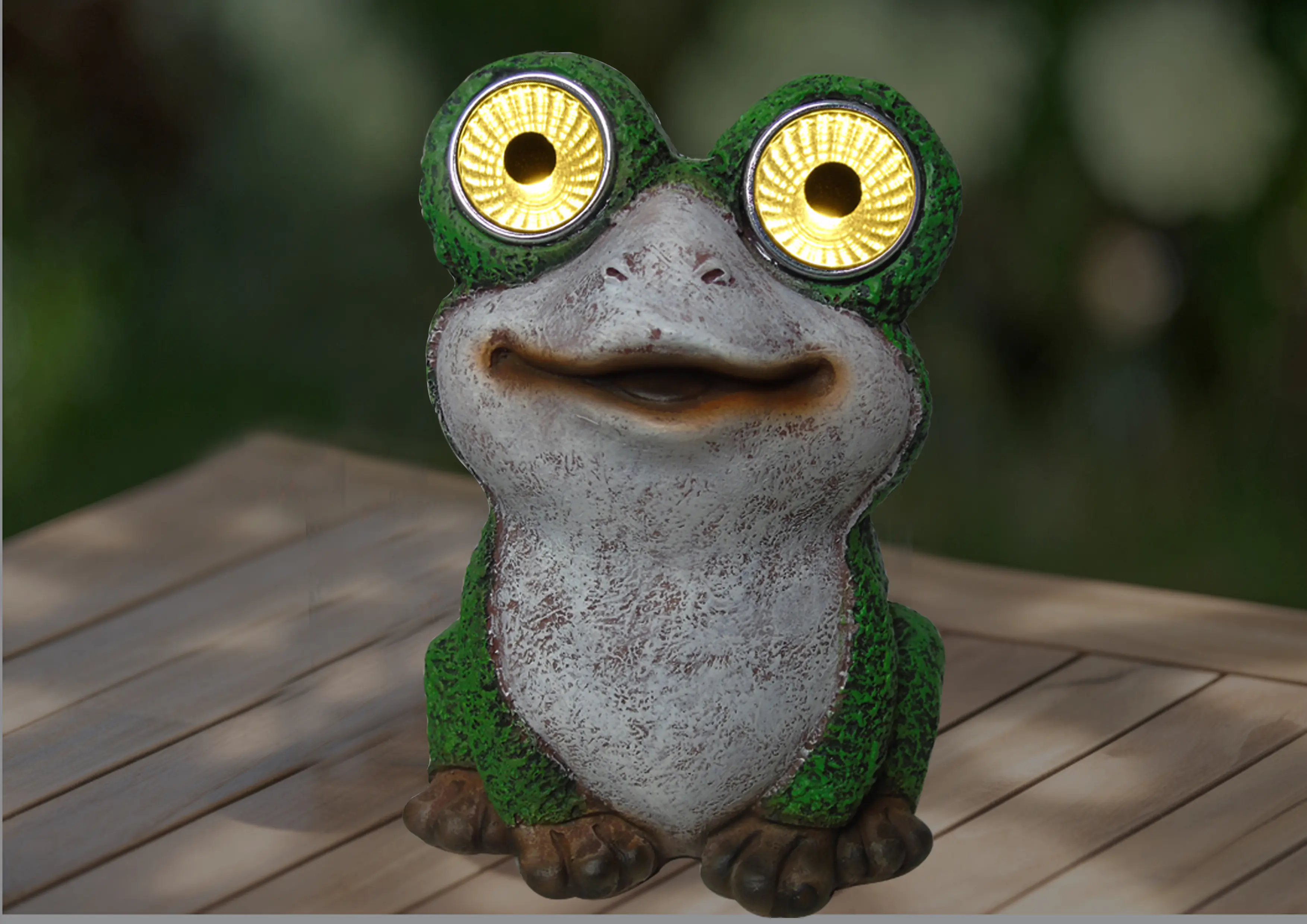 Dapo LED Solarleuchte Dekofigur Fröschlein warmweiß