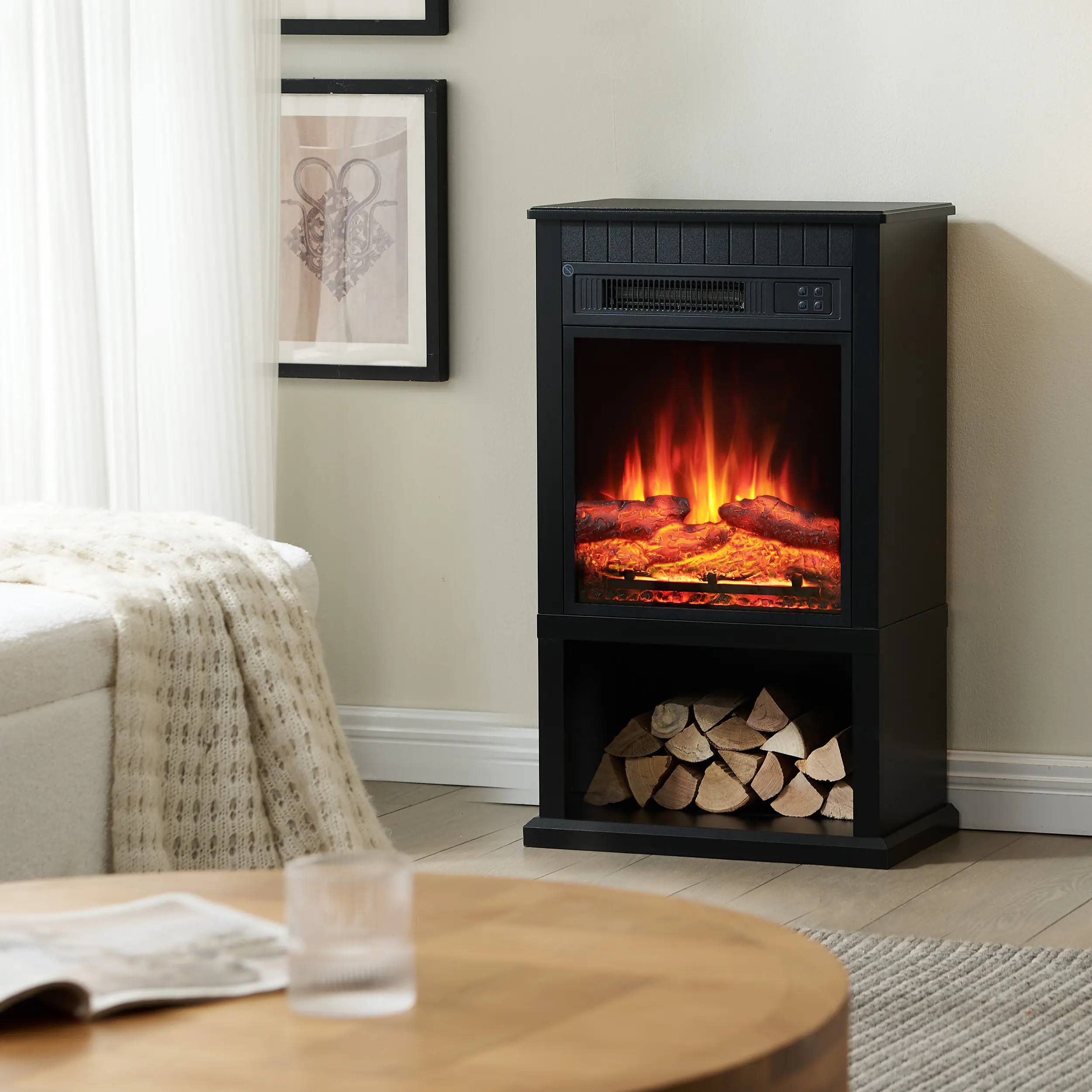 Elektrokamin BALDERIA Ember - Standkamin - schwarz