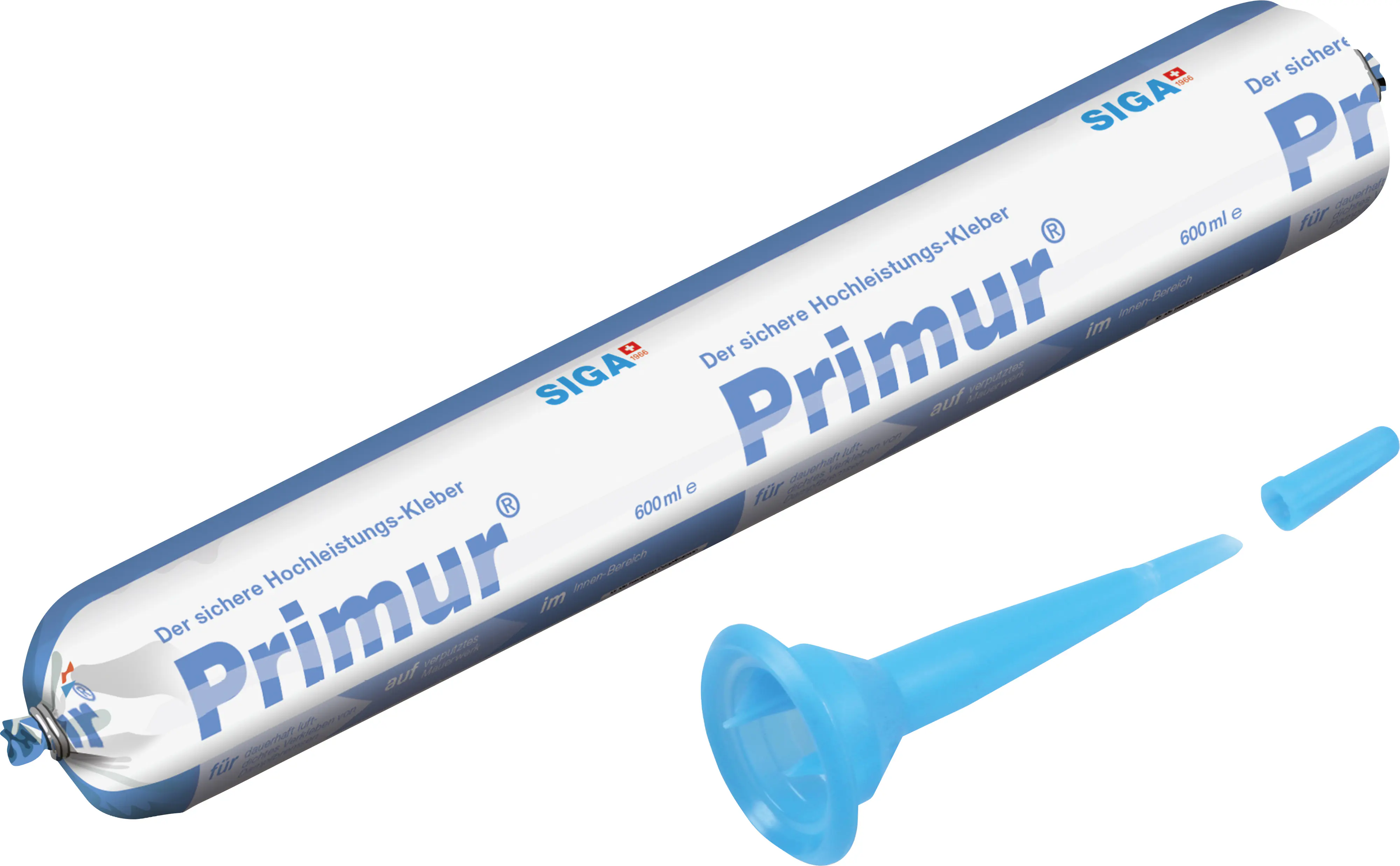 Siga Klebemasse Schlauchbeutel Primur 600 ml blau