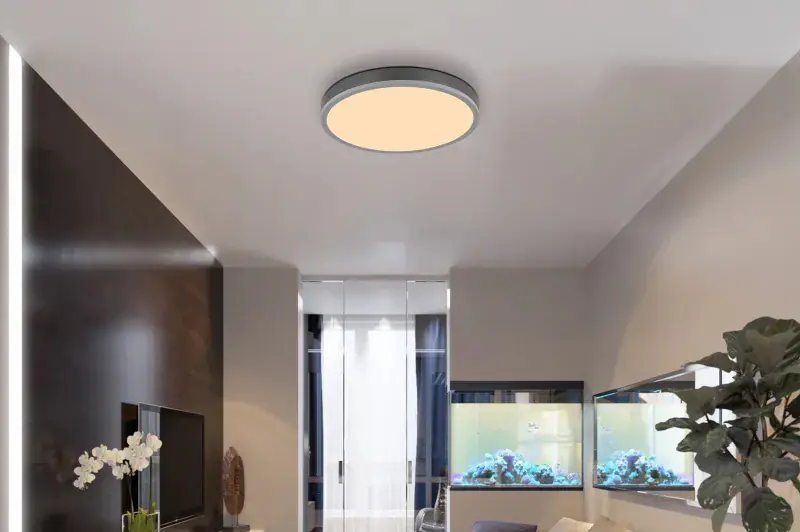 Globo Deckenleuchte Doro 45 x 8,5 cm Ø x H silber warmweiß