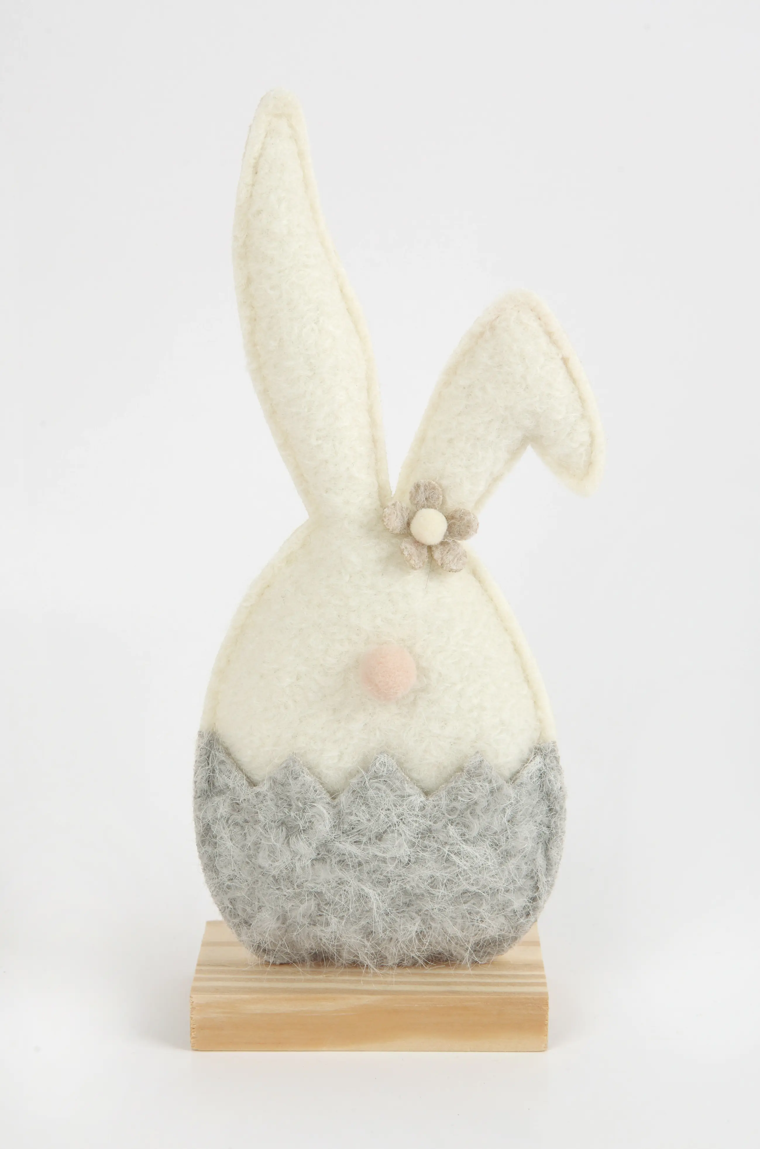 TrendLine Aufsteller Holz Hase 24 x 5 x 10 cm  grau-weiß