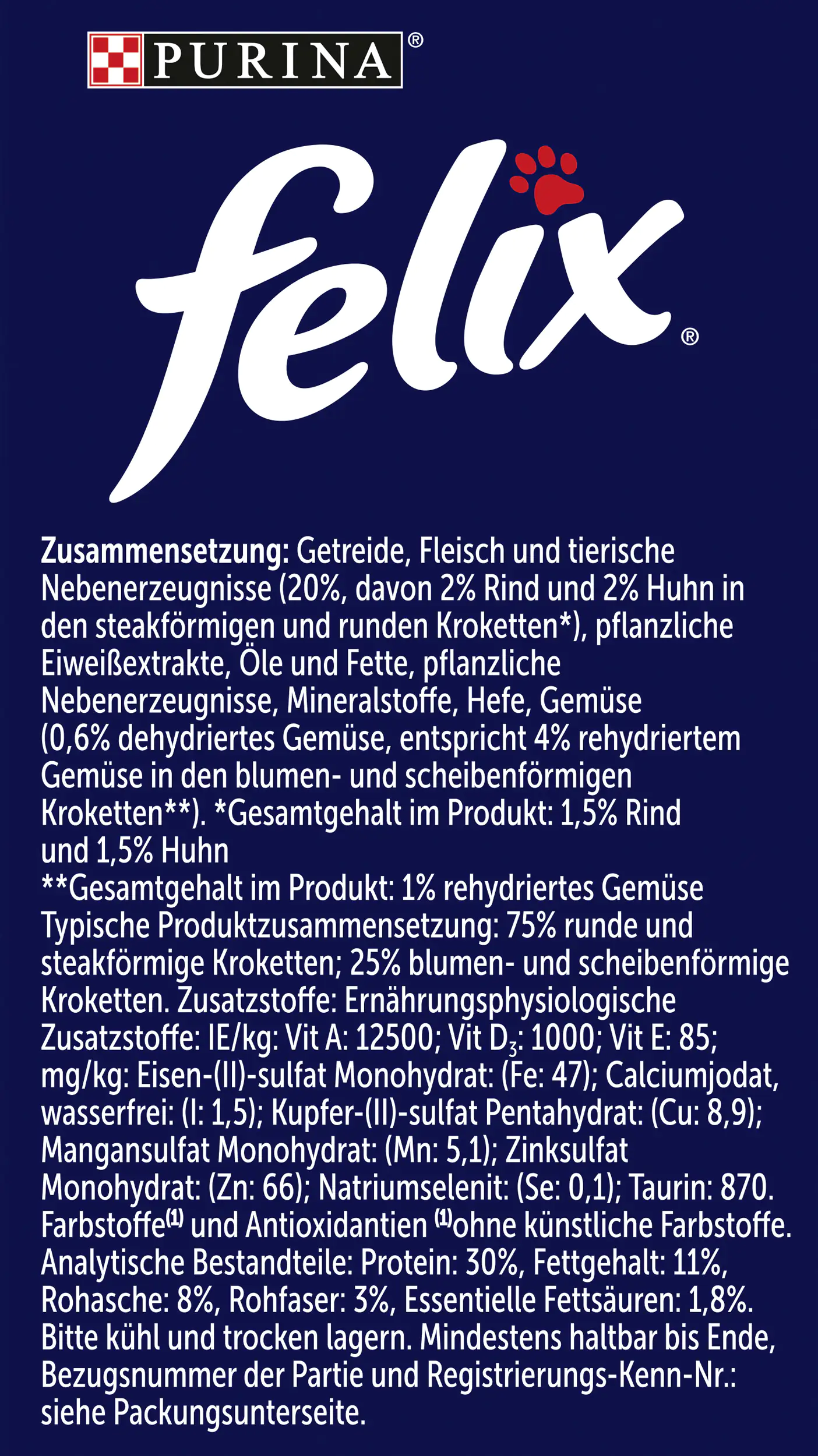 Felix Countryside Sensations mit Rind Huhn und Gemüse 1 kg Felix Countryside Sensations mit Rind Huhn und Gemüse 1 kg