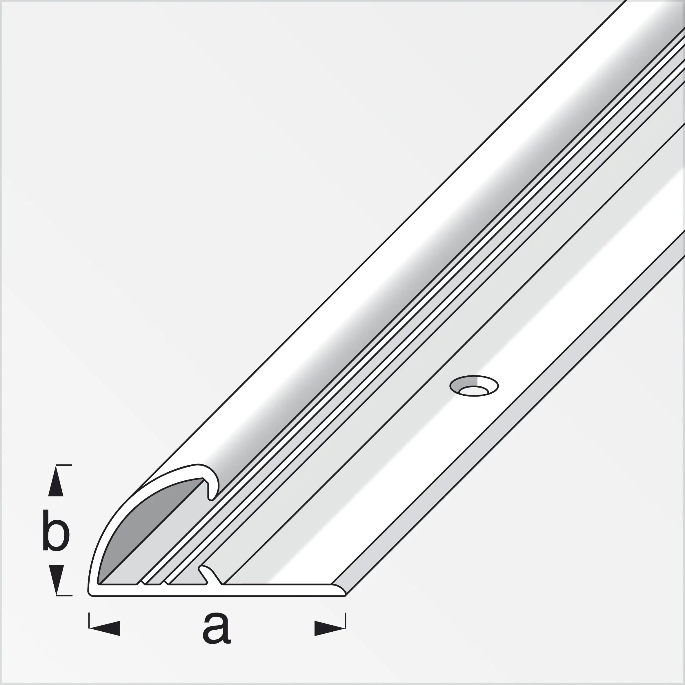 alfer Einfassprofil 1 m, 26 x 13 mm Aluminium eloxiert bronze