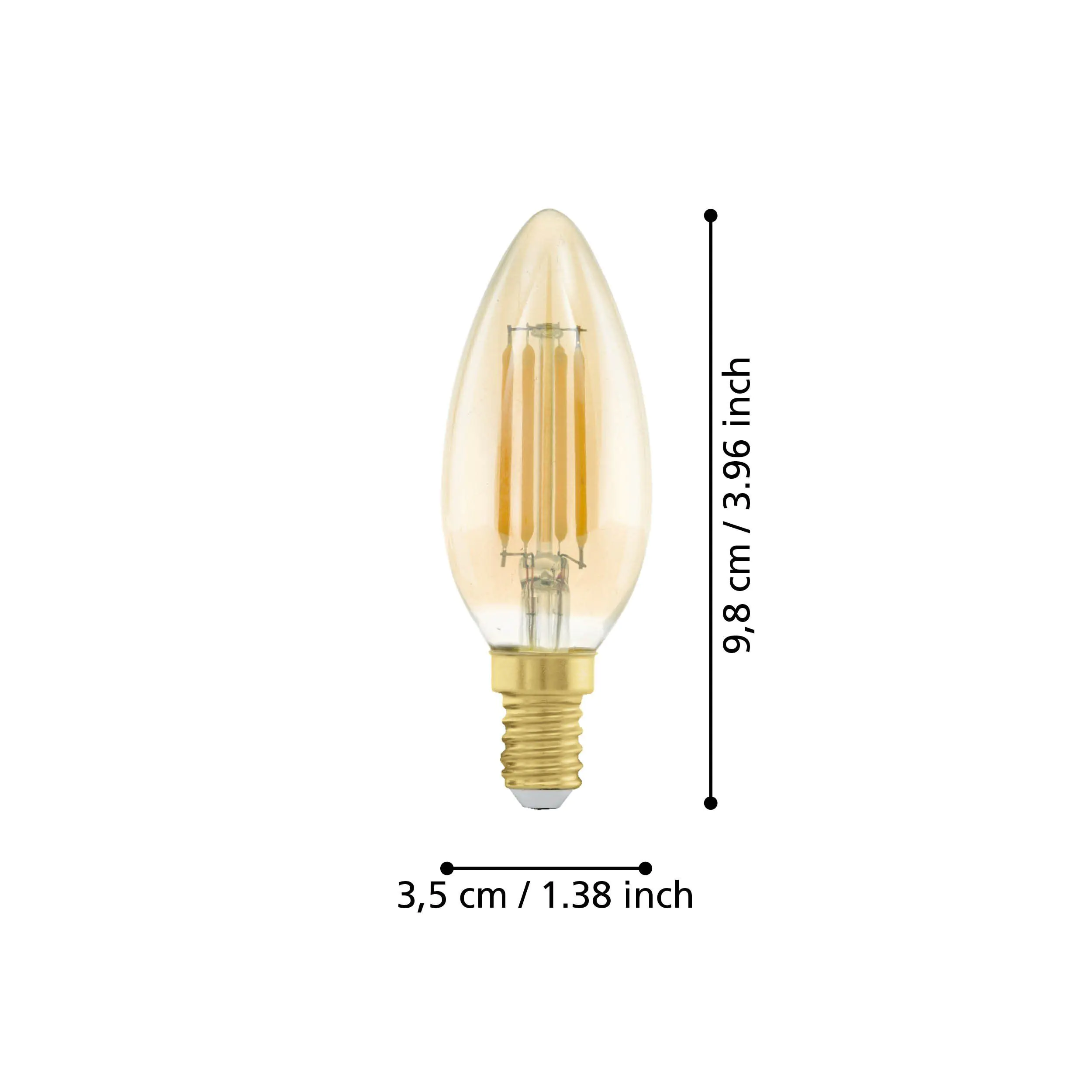 Eglo LED Leuchtmittel C35 E14 Kerzenform 4 W warmweiß amber Eglo LED Leuchtmittel C35 E14 Kerzenform 4 W warmweiß amber