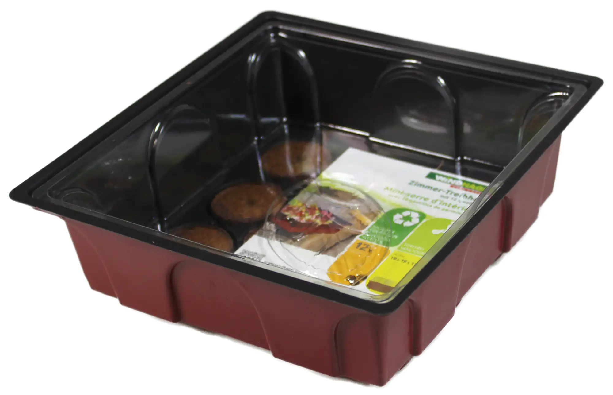 9003117068605 Winhager Anzucht-Gewächshaus Midi 19,5 x 19 x 11 cm + 12 Quelltabs