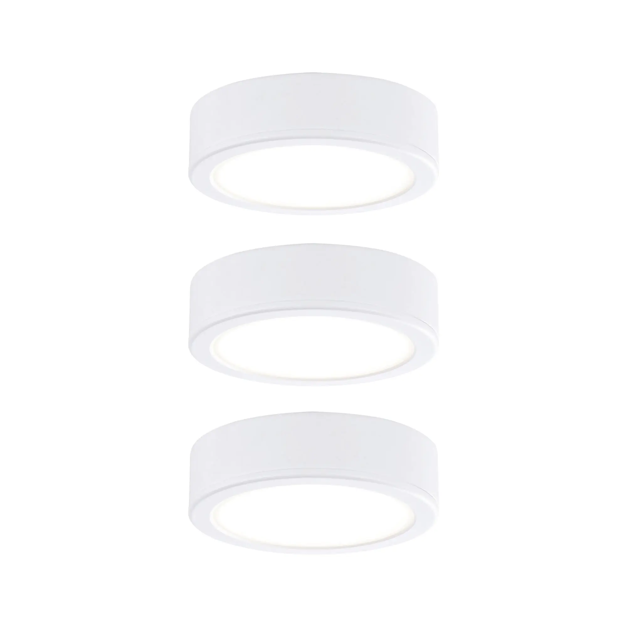 Paulmann LED Unterbauleuchte Pukk weiß Ø 6,5 cm warmweiß 3er Set