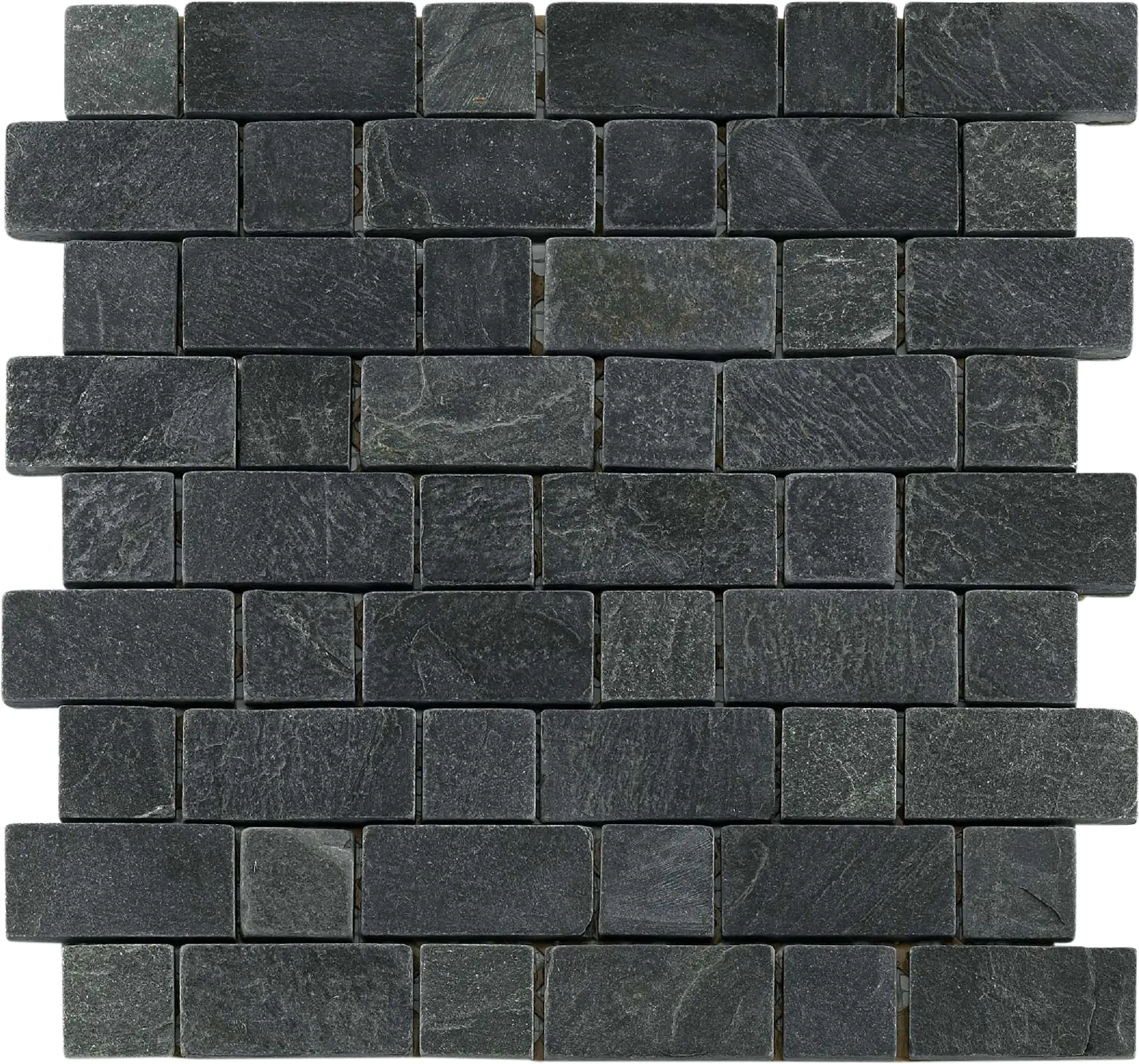 Mosaikfliese Schiefer Brick 30 x 30 cm schwarz Mosaikfliese Schiefer Brick 30 x 30 cm schwarz