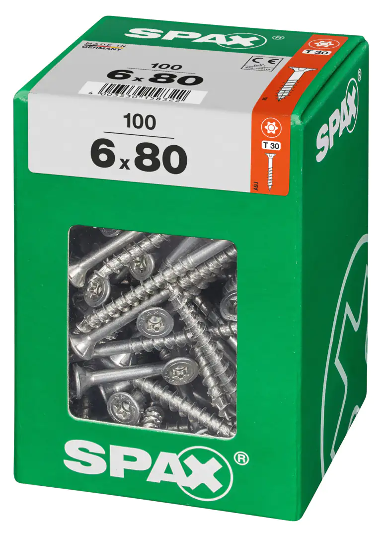Spax Universalschrauben 6.0 x 80 mm TX 30 - 100 Stk.
