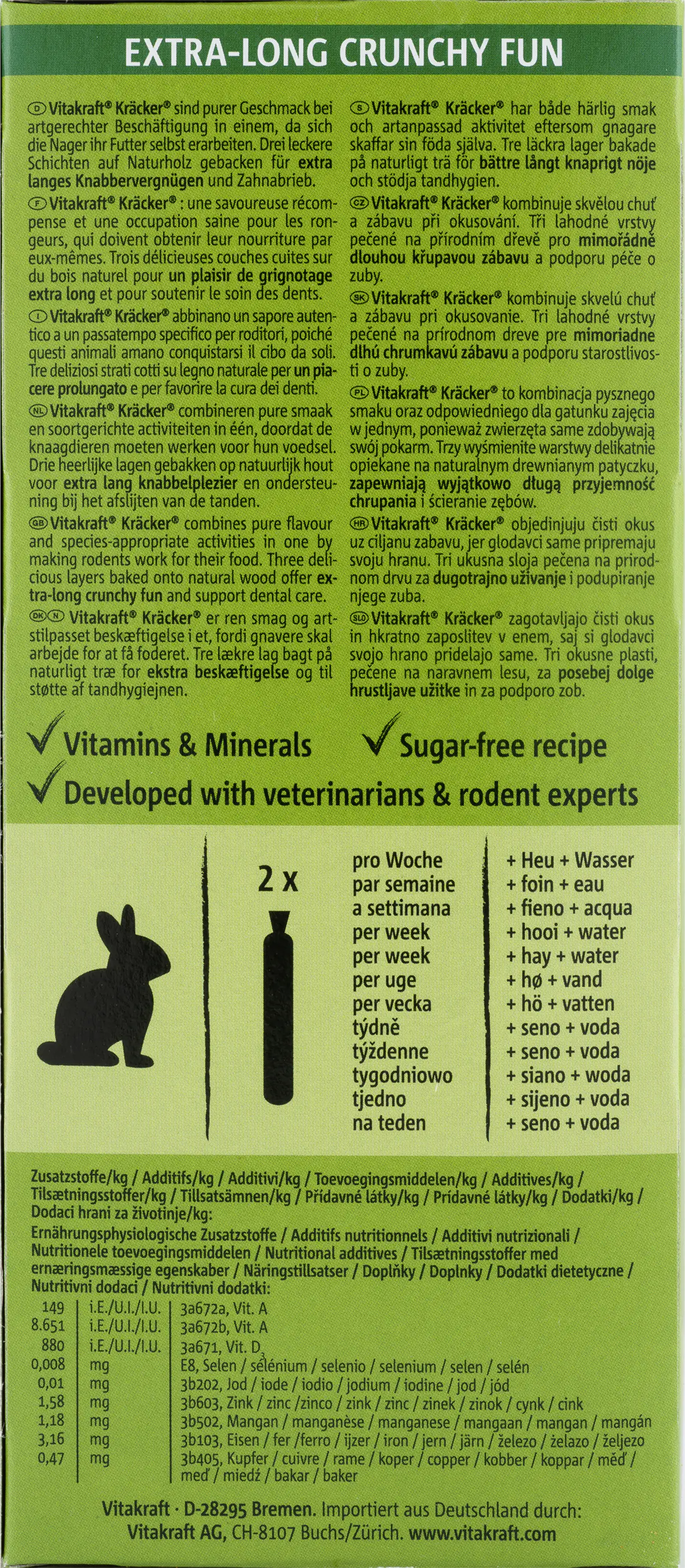 Vitakraft Kräcker® Gemüse & Rote Beete 2 Stück / 112 g