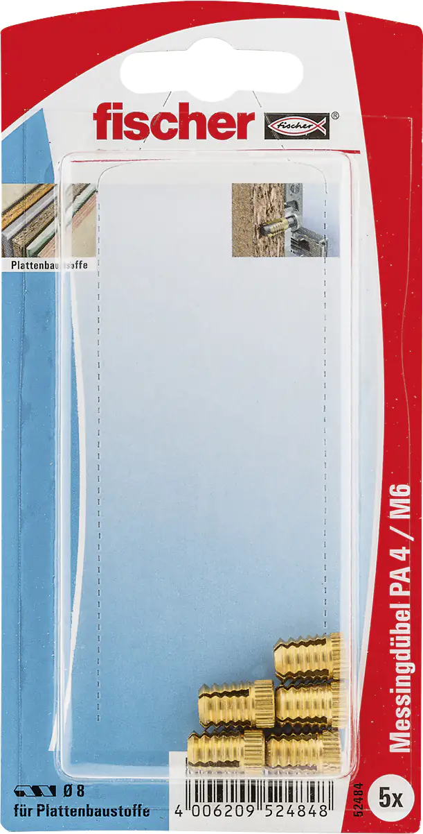 Fischer Messingdübel PA 8.0 x 13.5 mm - 5 Stück