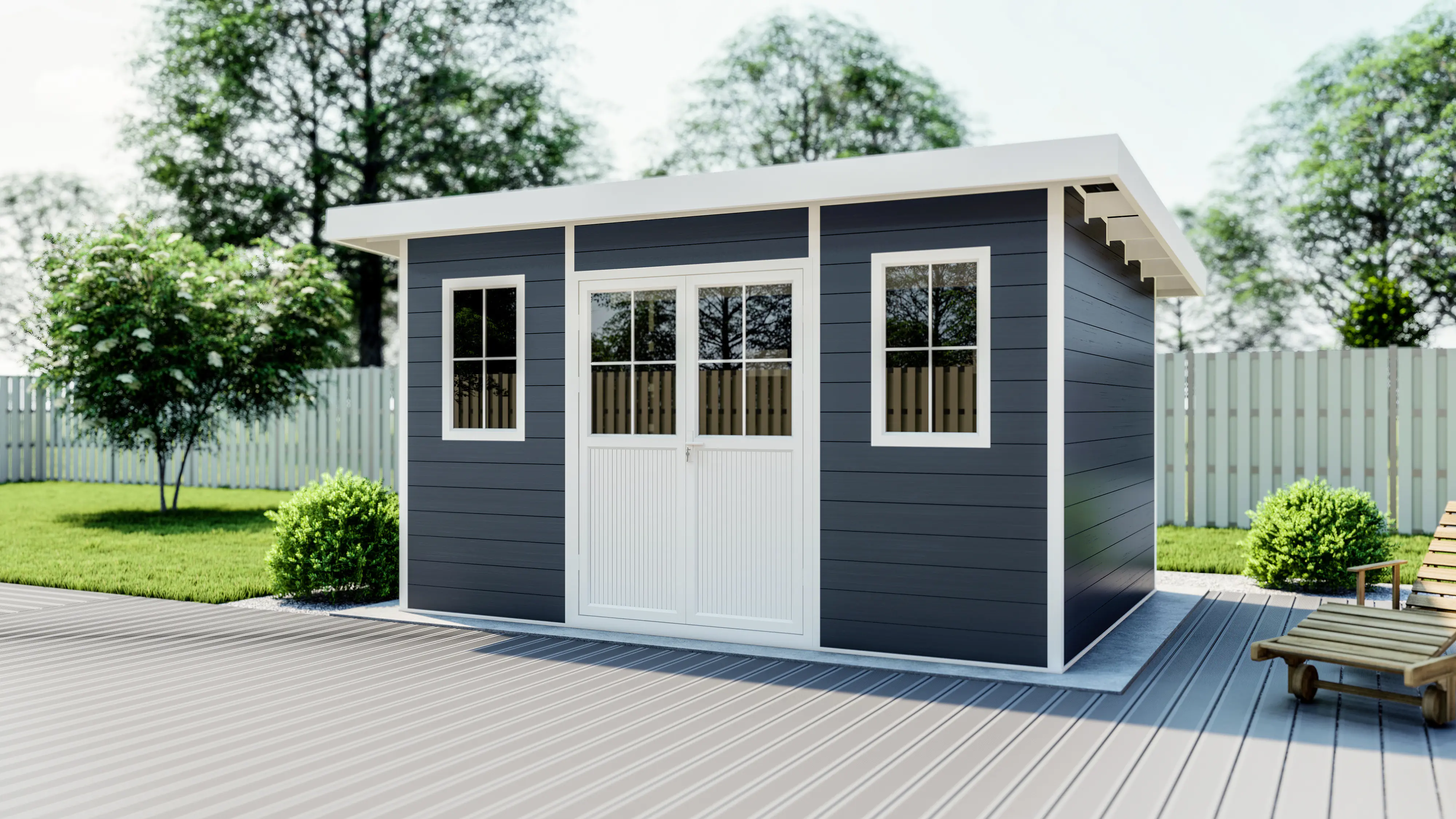 elephant WPC Gartenhaus mit Flachdach L 400 x 300 cm