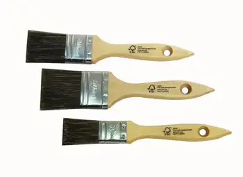 Nespoli Lasur Flachpinsel-Set 3-teilig schwarz