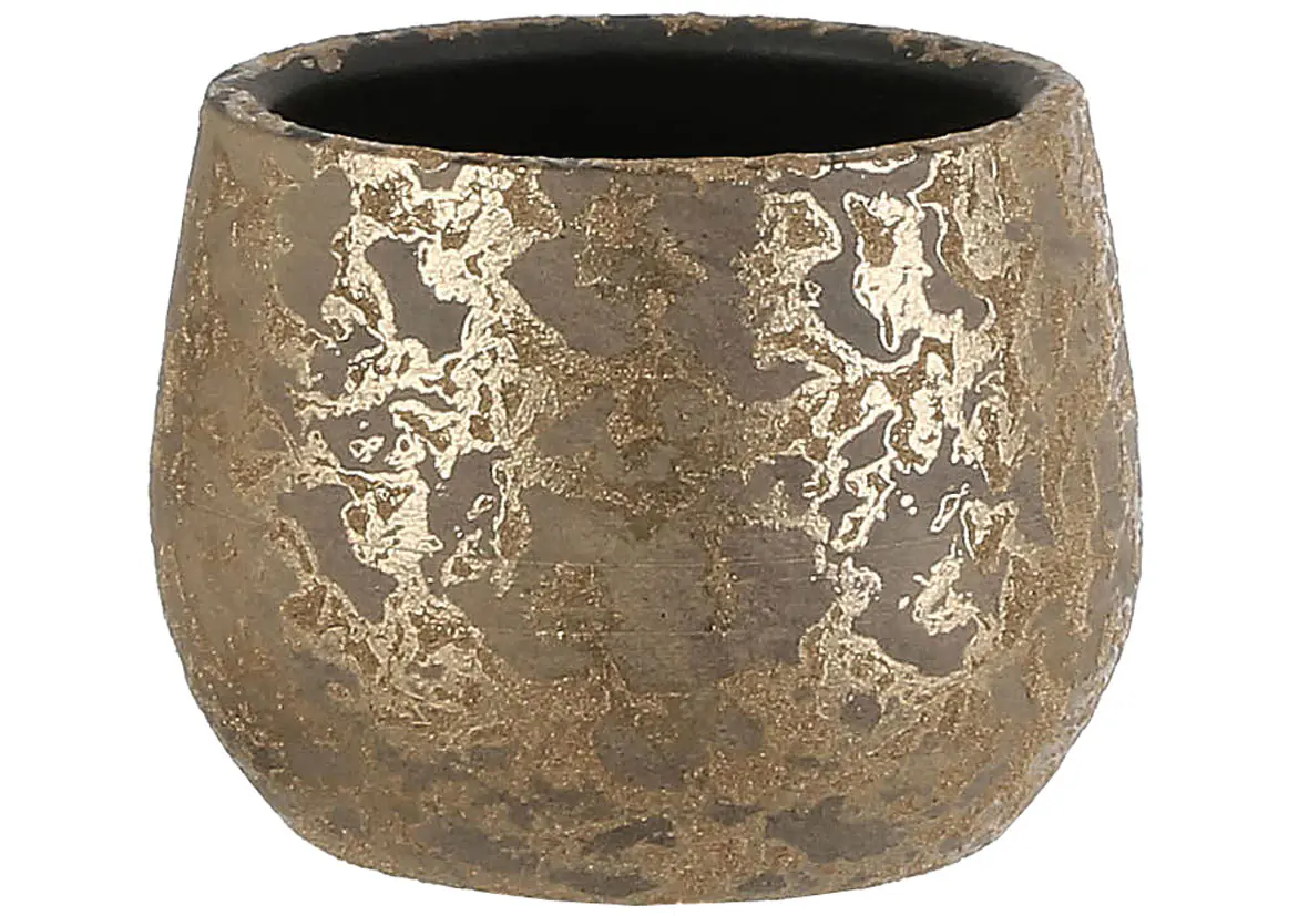 Mica Blumentopf Clemente Ø 13 x 16,5 cm gold