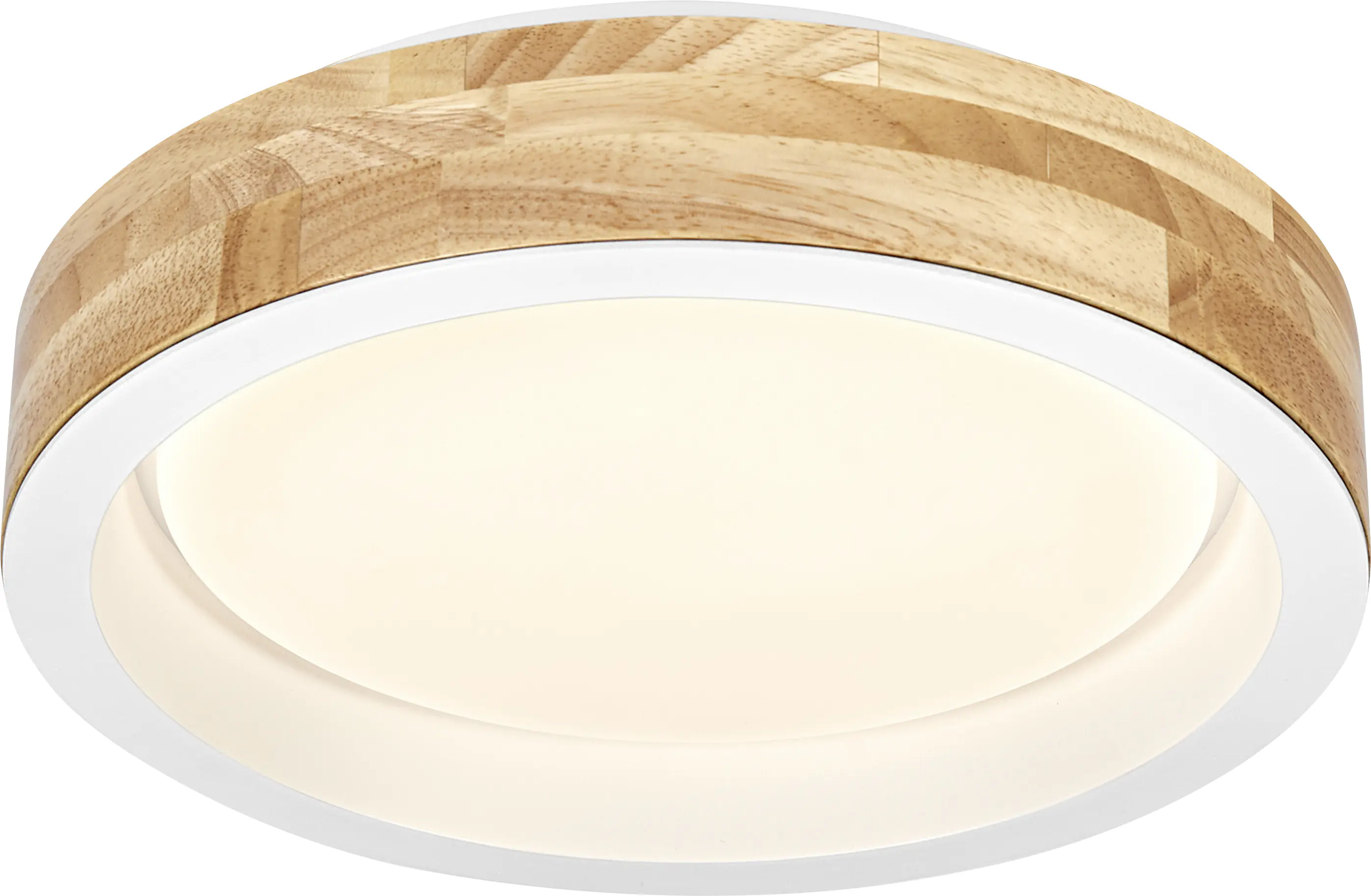 Osram LED-Deckenleuchte Orbis Mariano Ø31 cm 16 W Holzdekor weiß dimmbar