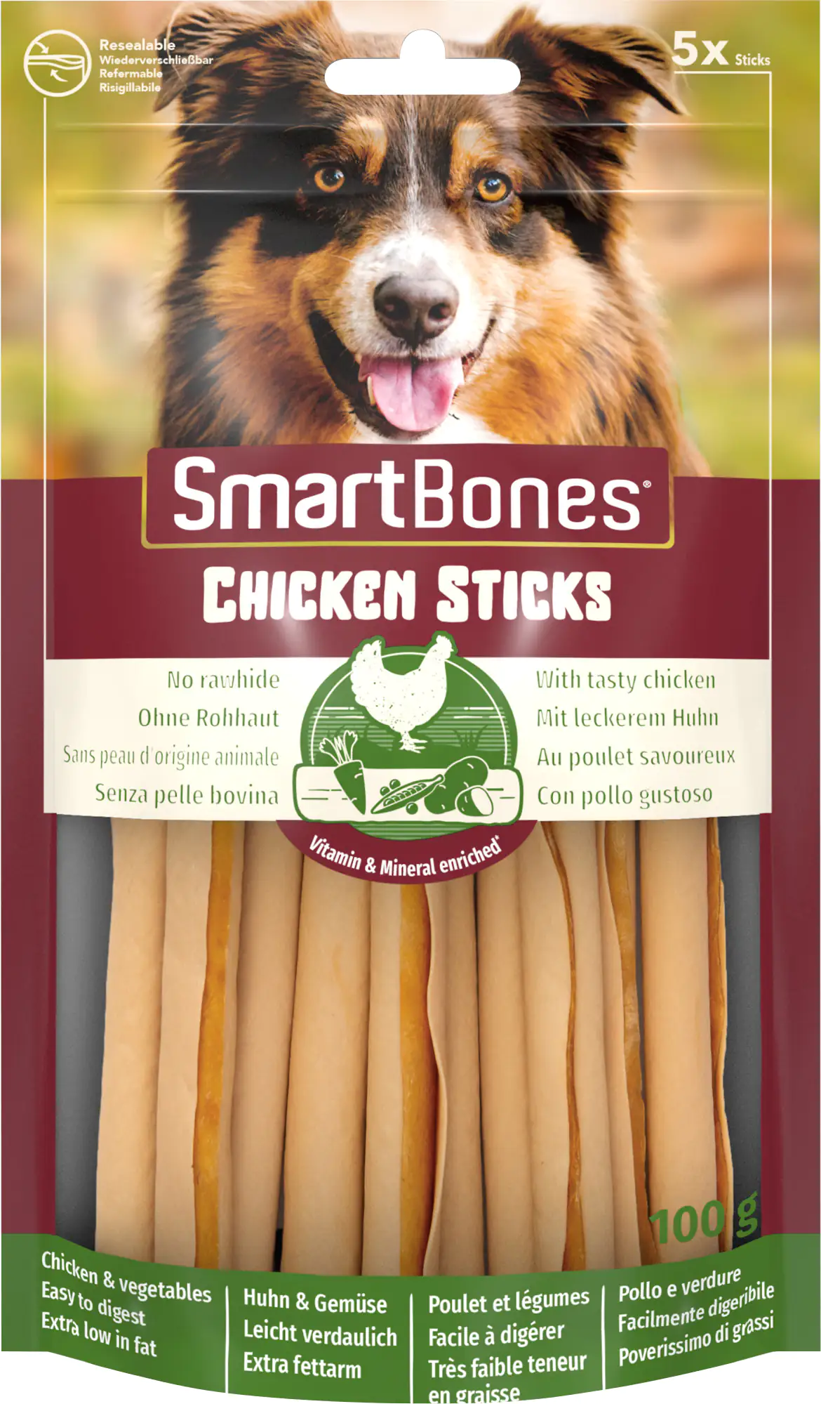 Smart Bones SmartSticks Kaustangen Chicken 5 Stück 5 Stück