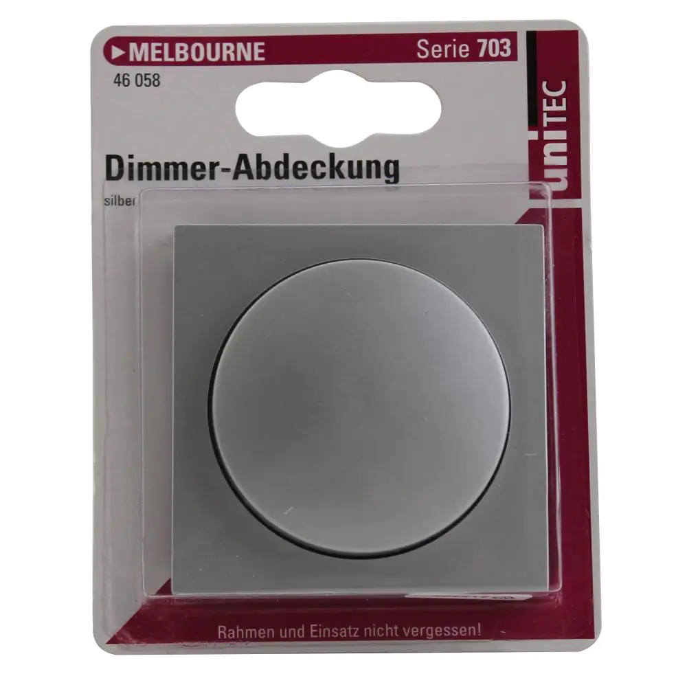 Unitec Dimmer-Abdeckung Melbourne, silber